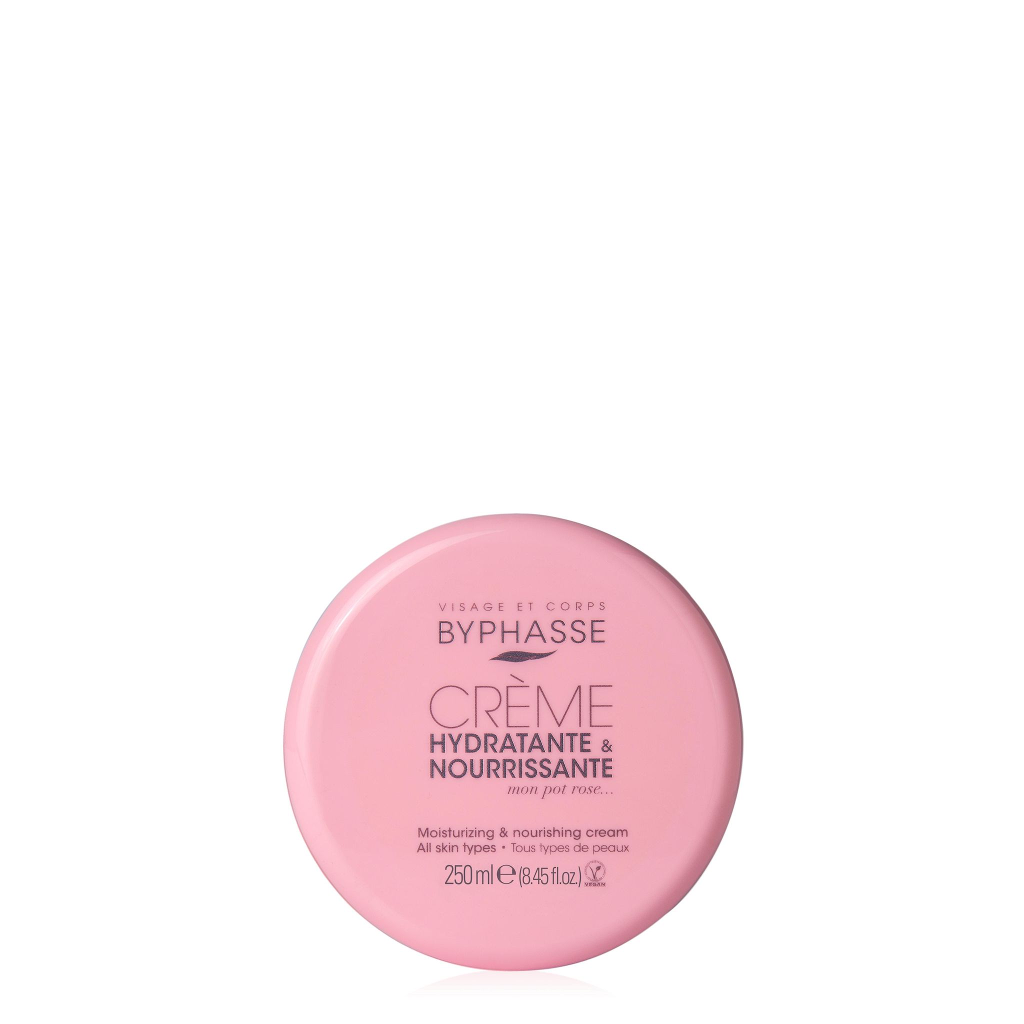BYPHASSE Crème hydratante et nourrissante tous types de peaux 250ml