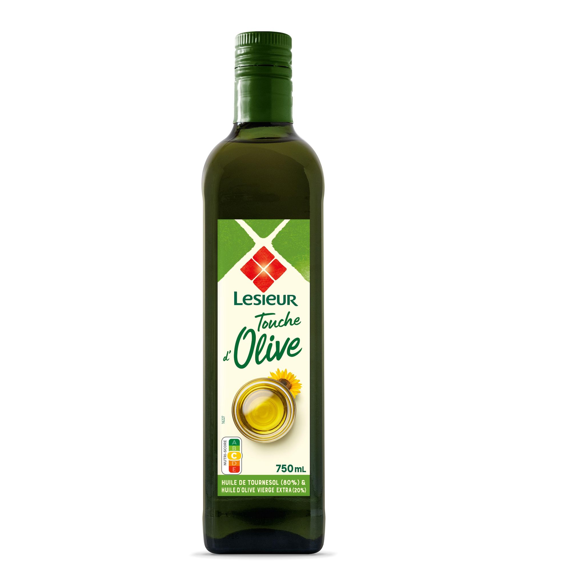 LESIEUR Huile de tournesol et d'olive - olives noires et vertes 75cl