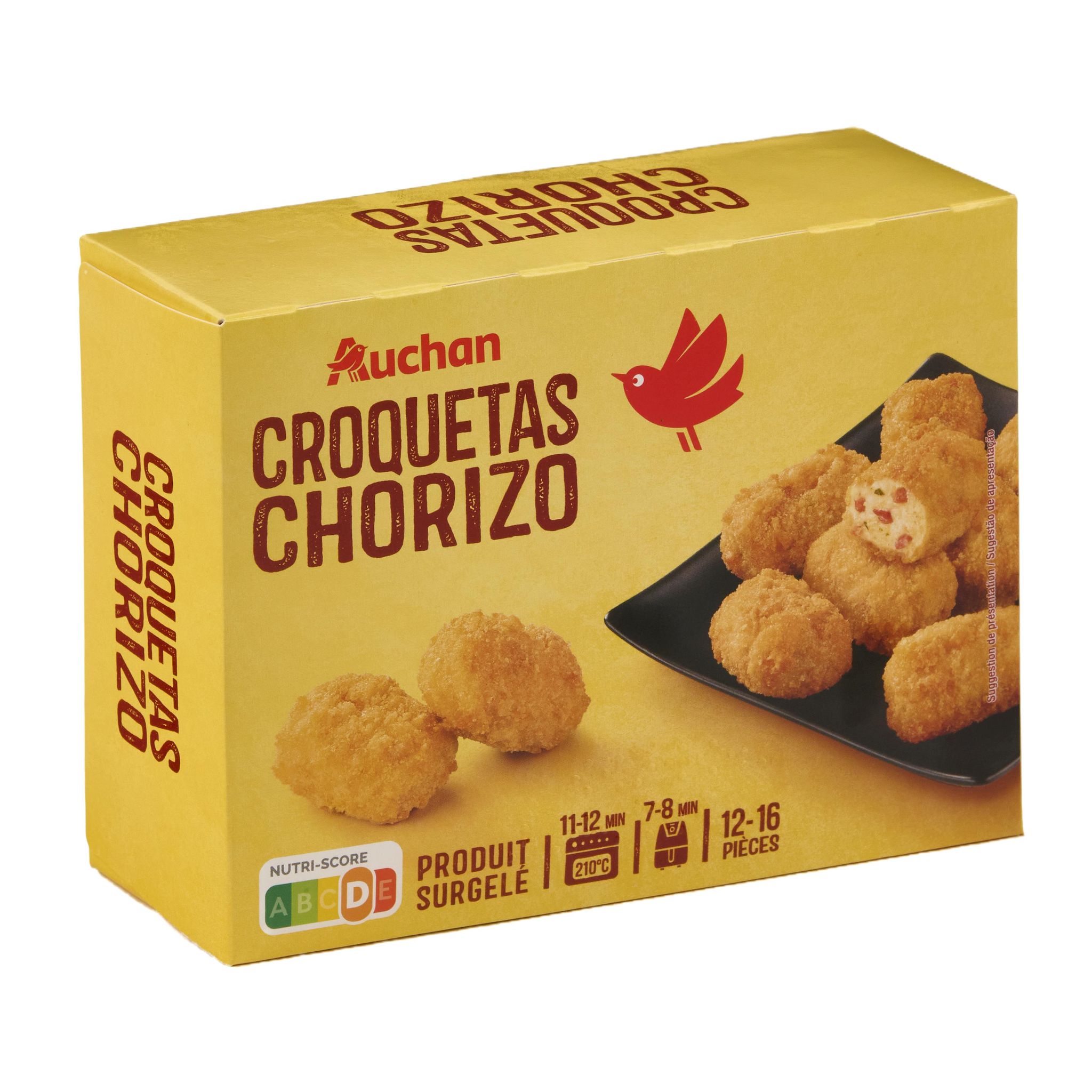 Voir la diapositive 3 : AUCHAN Croquetas chorizo 240g