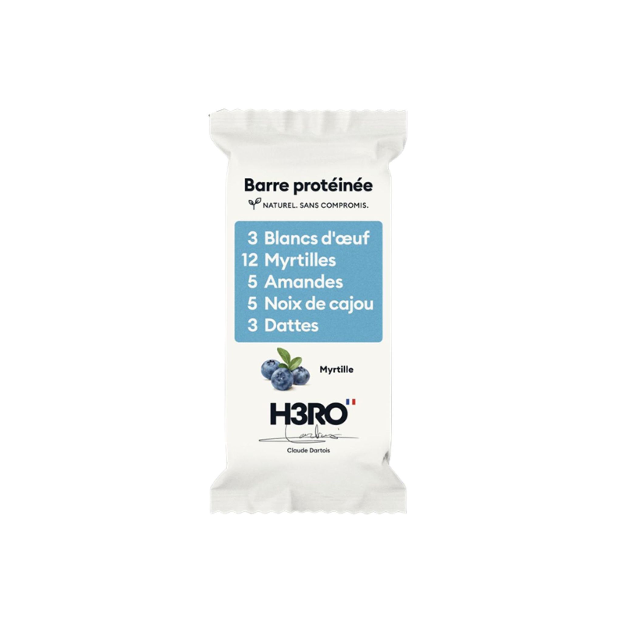 H3RO Barre protéinée à la myrtille 52g