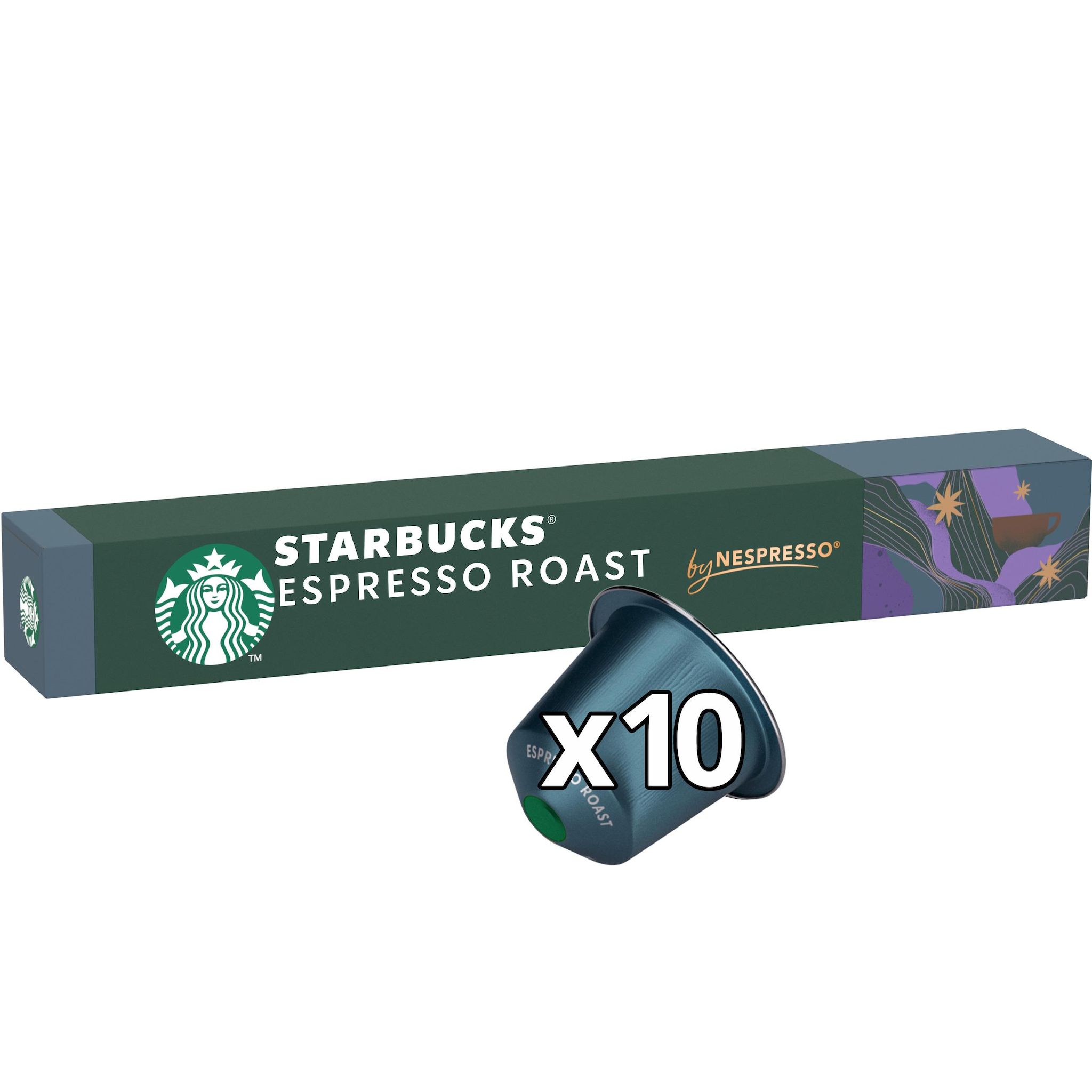 STARBUCKS Capsules de café Espresso Roast décaféiné compatible Nespresso 10 capsules 55g