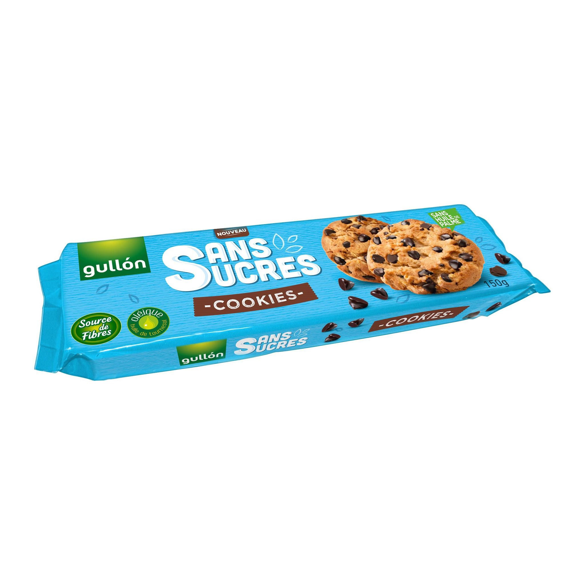 Voir la diapositive 2 : GULLON Cookies aux pépites de chocolat sans sucres 150g