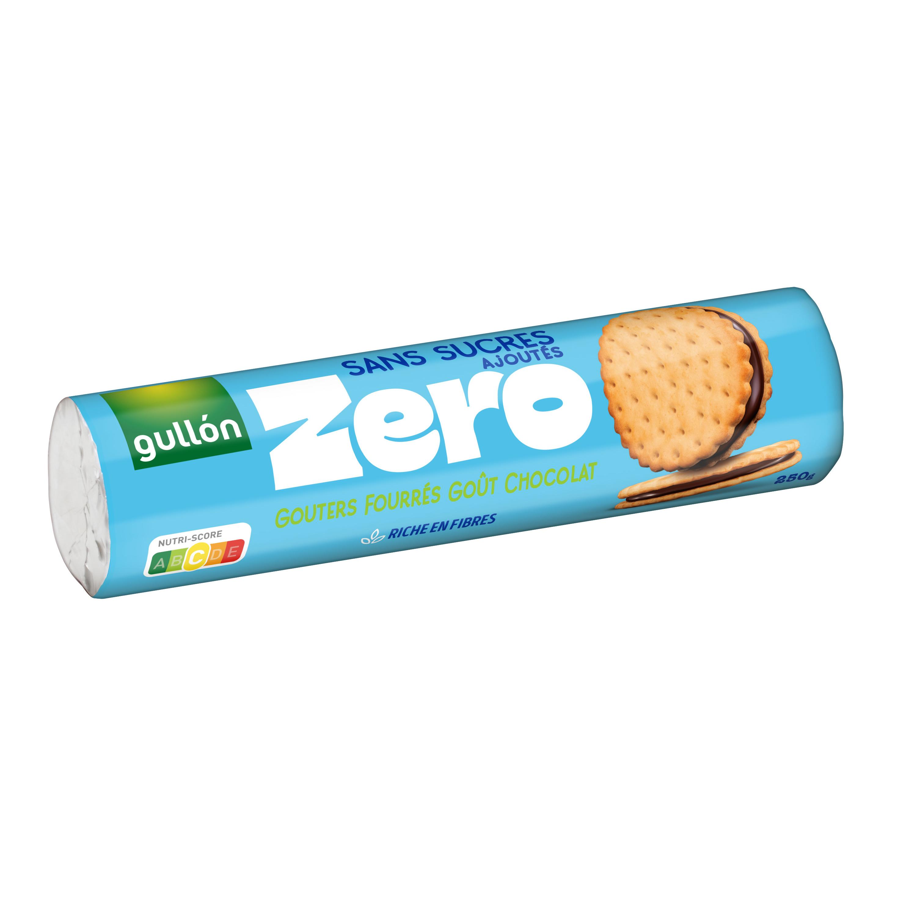 GULLON Gouters fourrés goût chocolat sans sucres ajoutés 250g