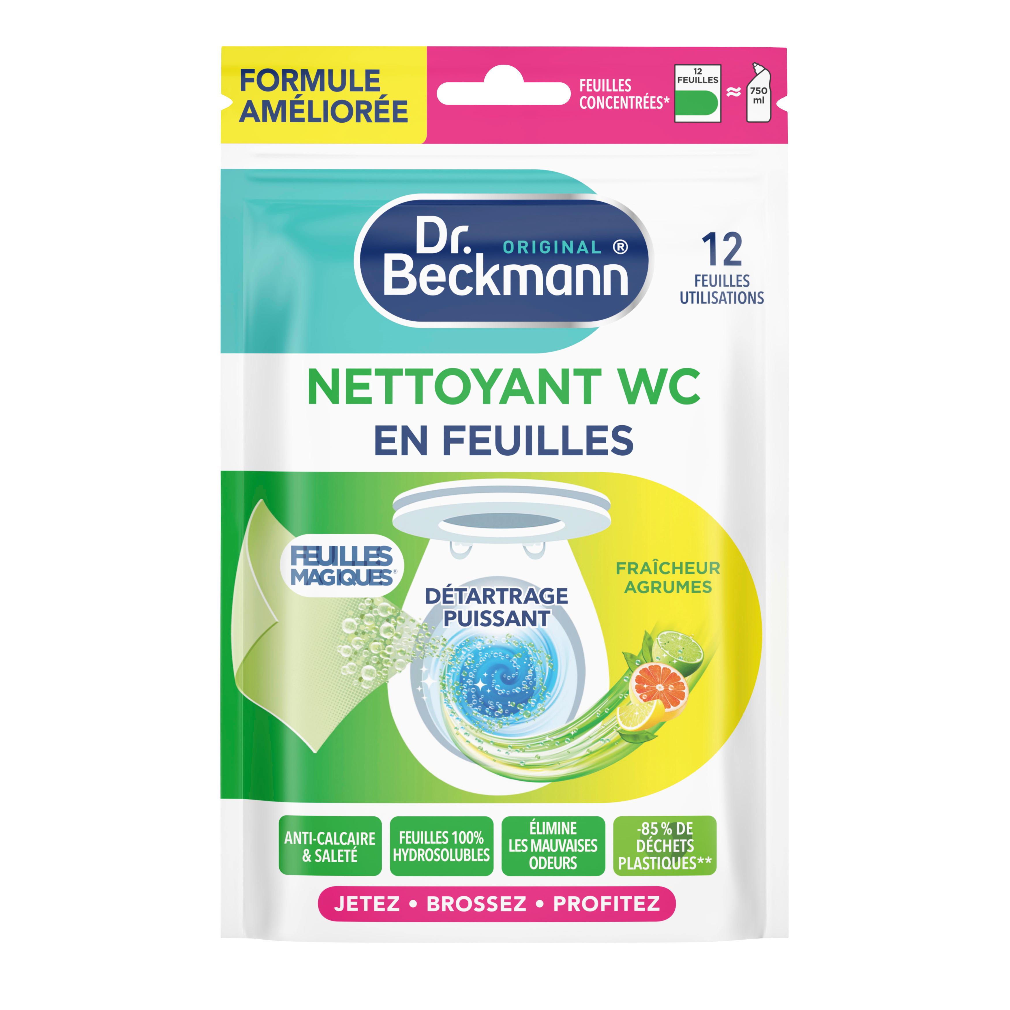 DR BECKMANN Nettoyant wc en feuilles agrumes 12 pièces