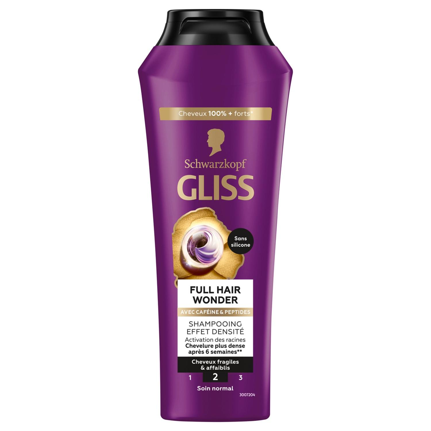 SCHWARZKOPF Gliss Full Hair Wonder shampooing effet densité cheveux fragiles et affaiblis 250ml