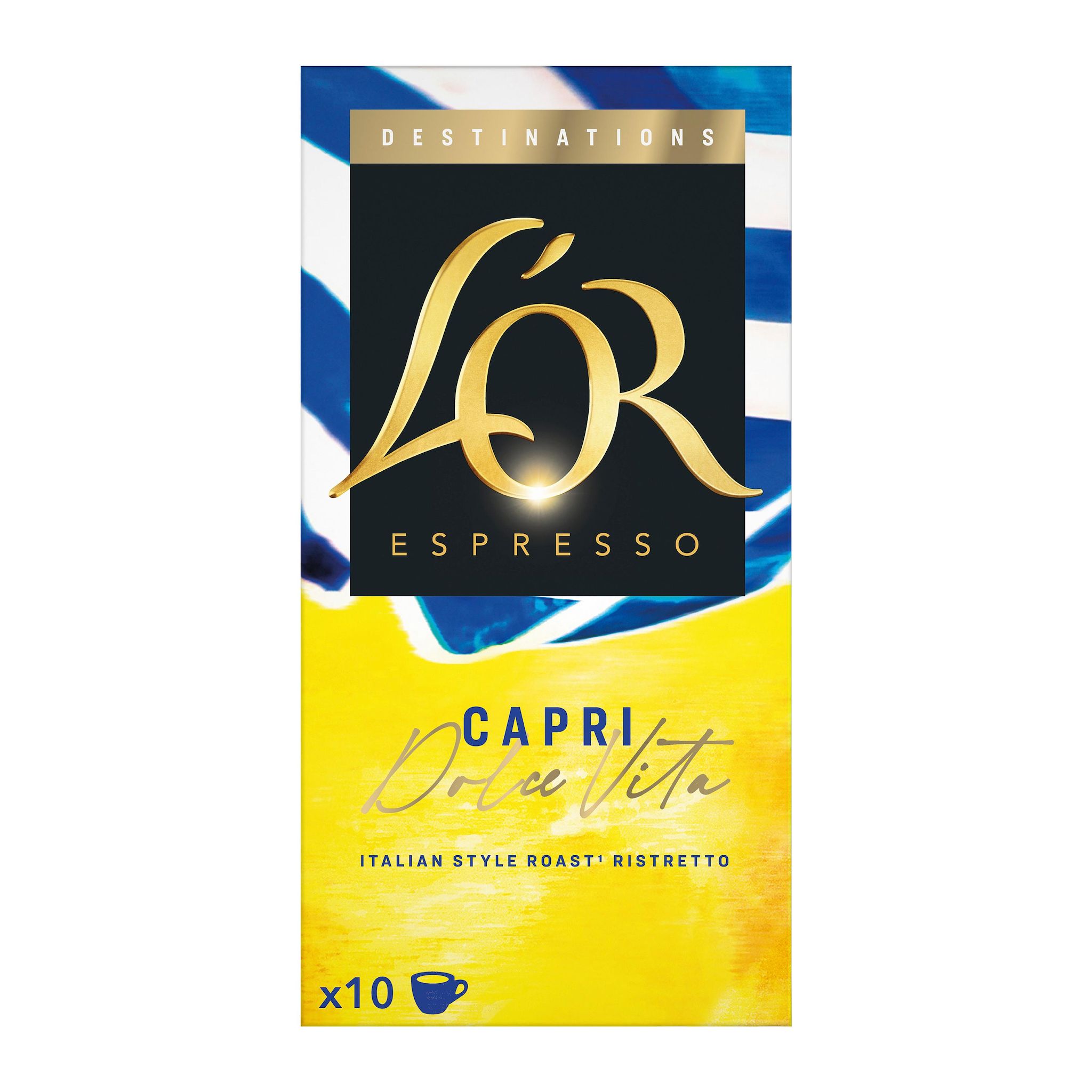 L'OR ESPRESSO Capsules de café ristretto Capri Dolce Vita compatible Nespresso 10 capsules 52g