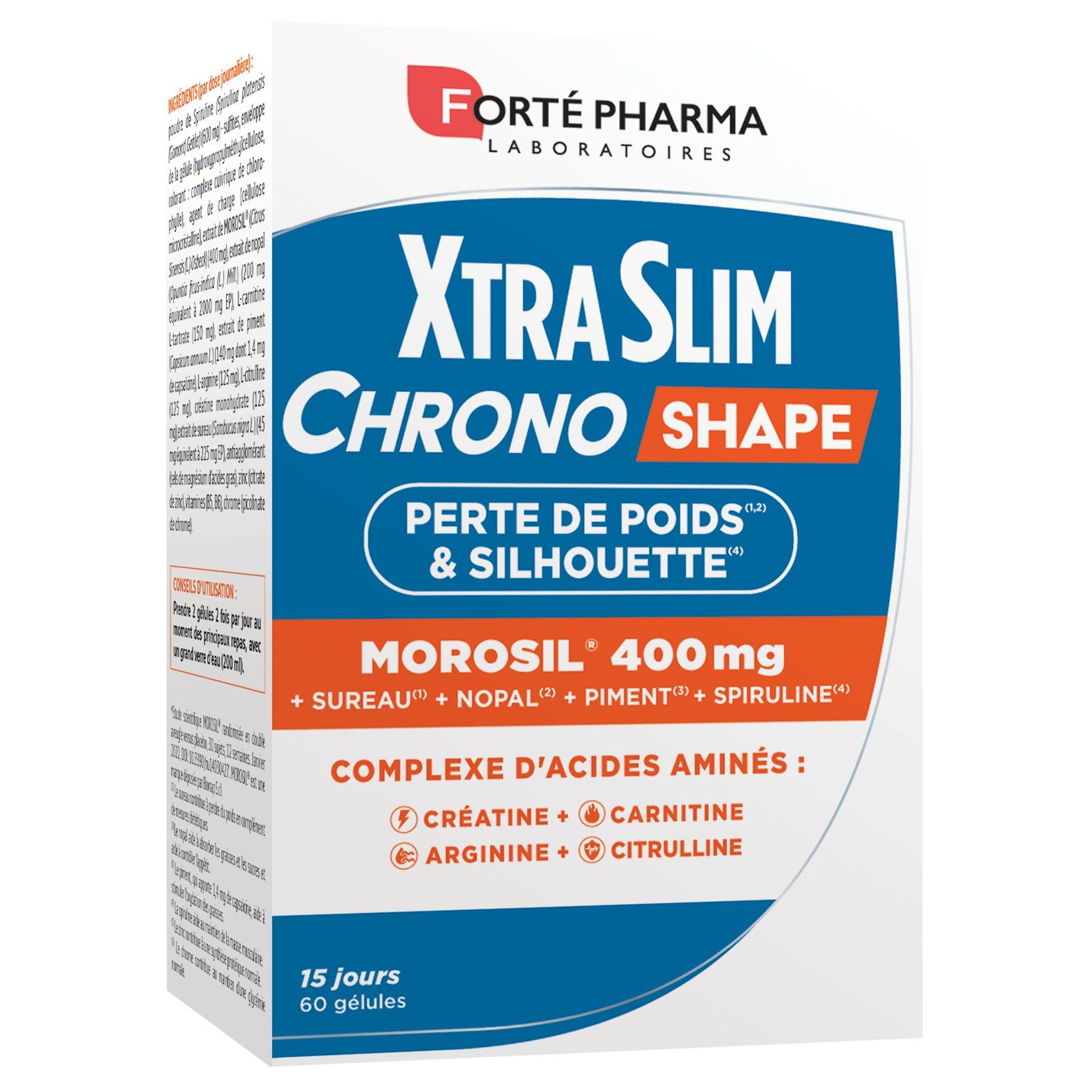 FORTE PHARMA Xtraslim Chrono Shape perte de poids et silhouette 60 gélules