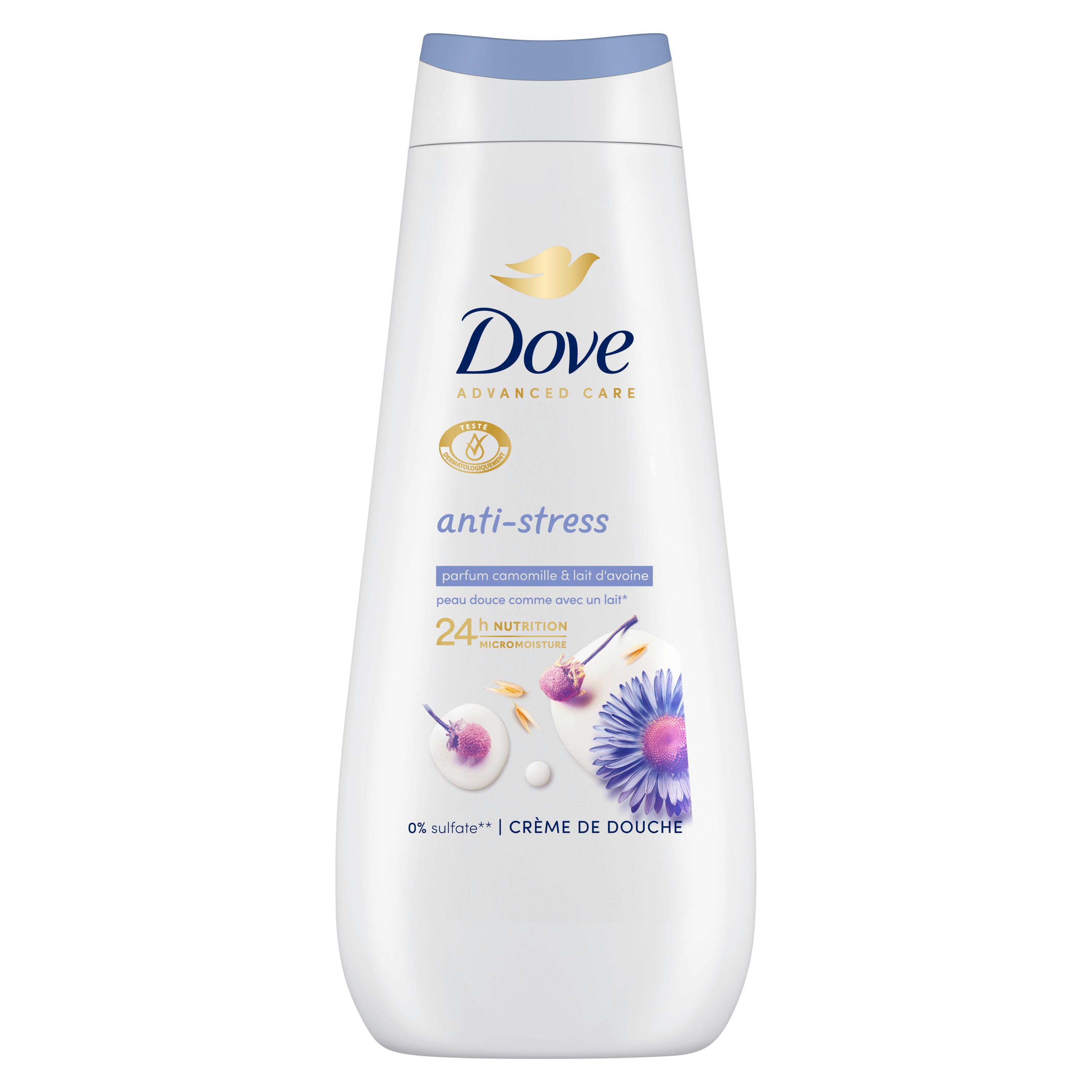 DOVE Advanced Care Crème de douche anti-stress camomille et lait d'avoine 400ml