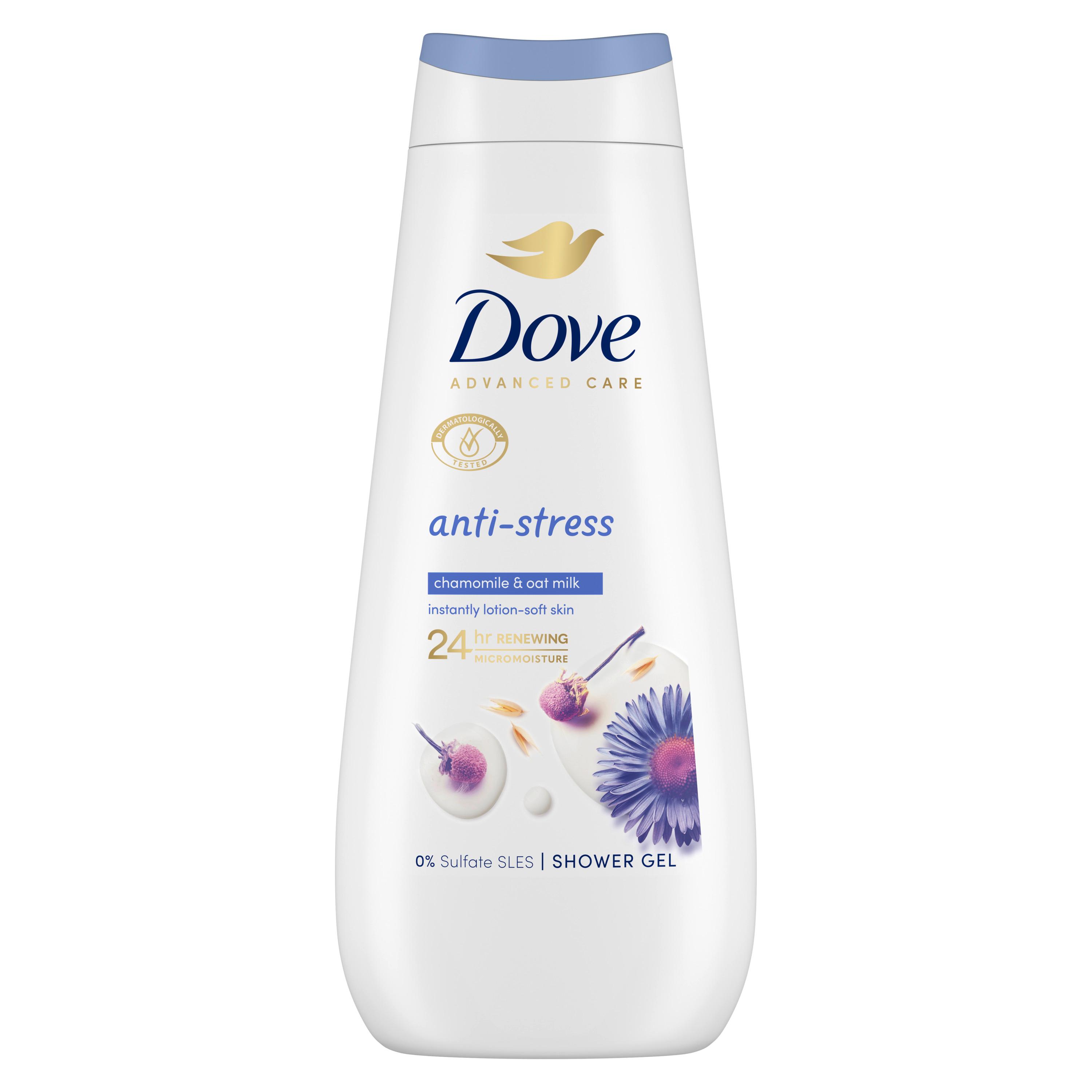 Voir la diapositive 2 : DOVE Advanced Care Crème de douche anti-stress camomille et lait d'avoine 400ml