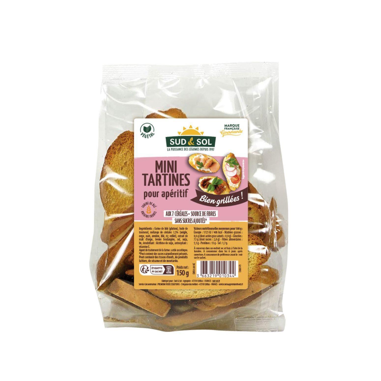 SUD & SOL Mini tartines pour apéritif 150g