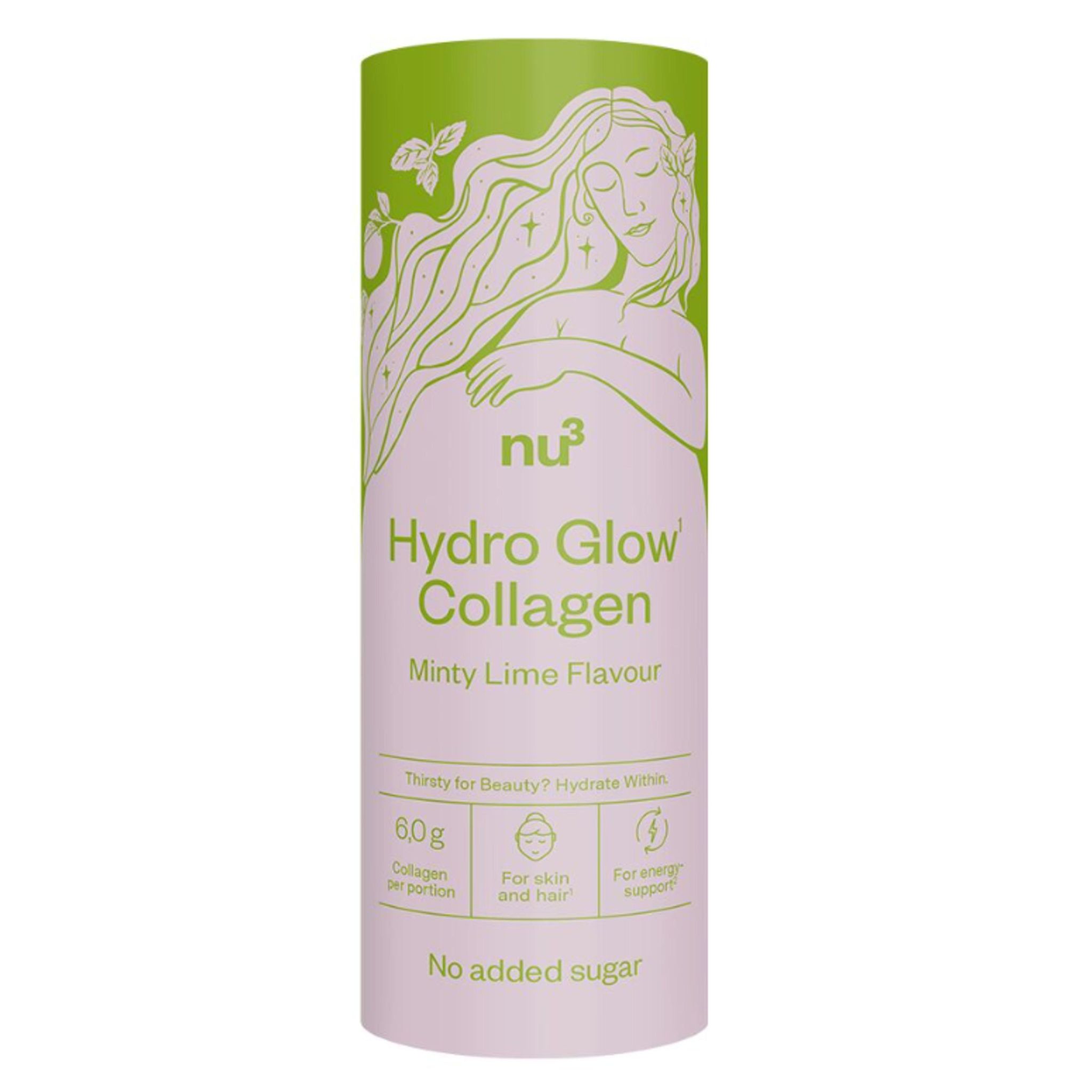 NU3 Boisson Hydro Glog au collagène saveur menthe citron sans sucres ajoutés 25cl