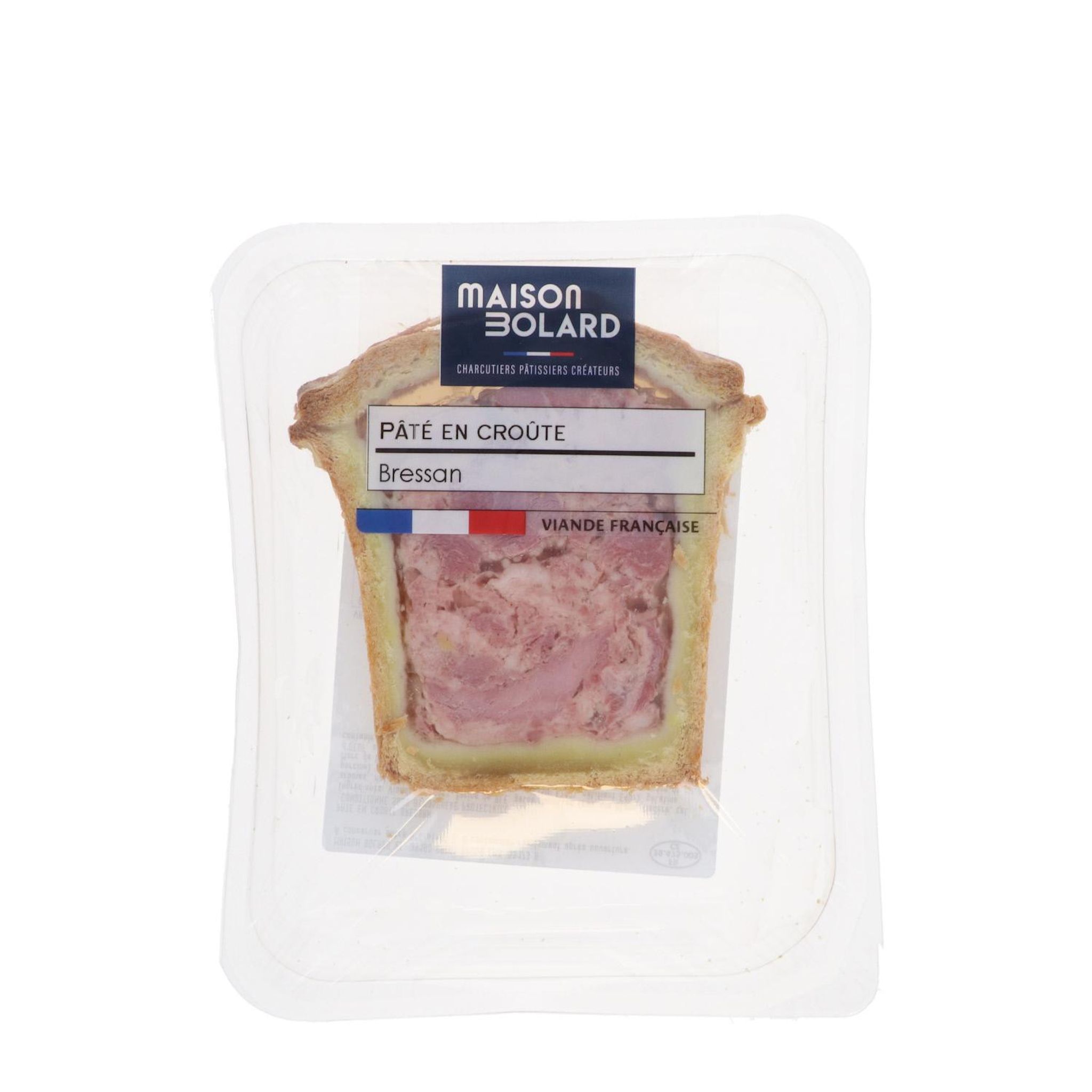 BOLARD Tranche de pâté en croûte Bressan Viande Française 100g