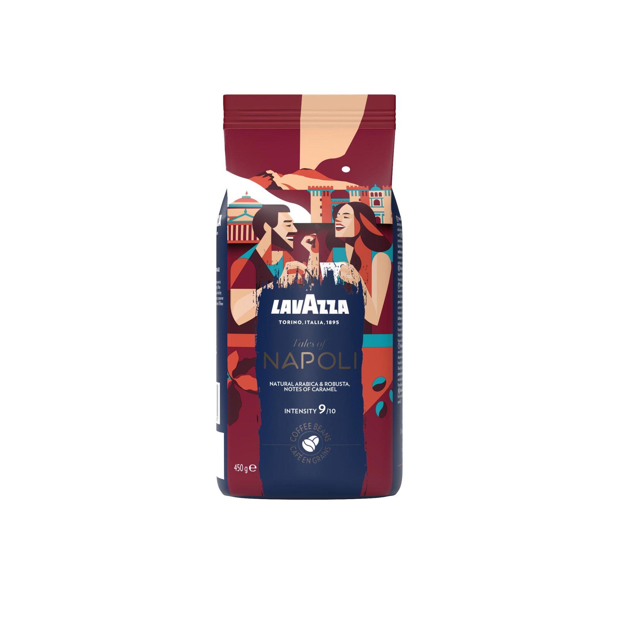 LAVAZZA Café en grains Tales of Napoli Intensité 9 450g