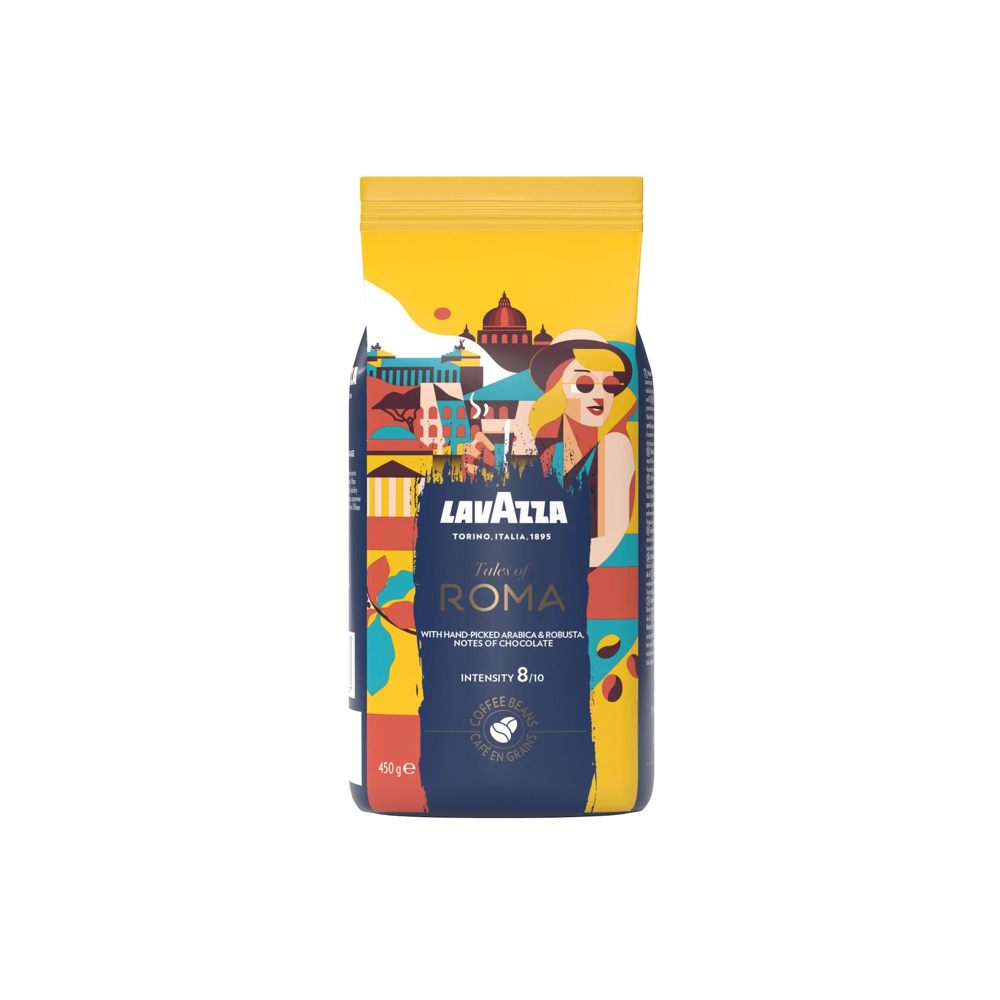 LAVAZZA Café en grains Tales of Roma Intensité 8 450g
