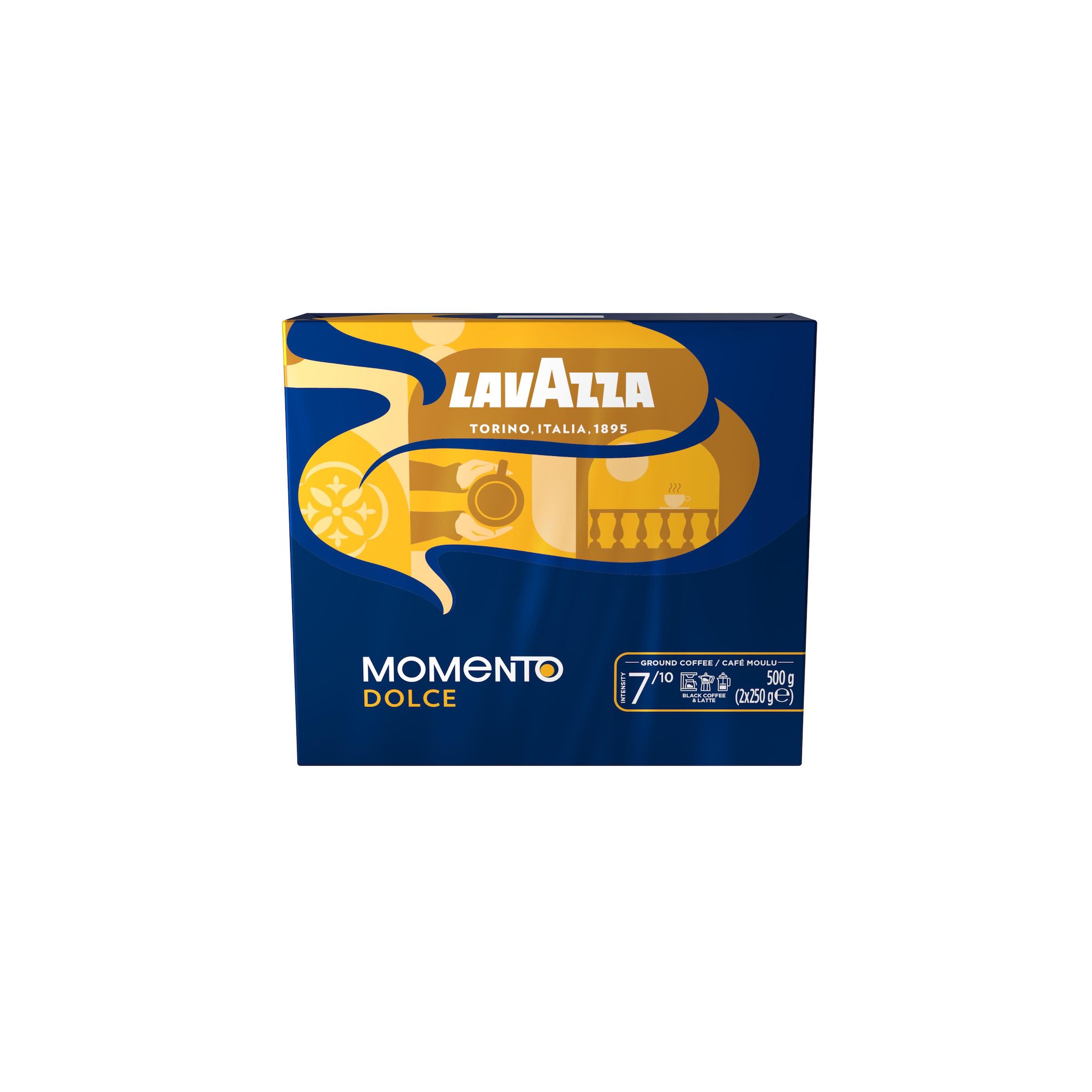 LAVAZZA Café moulu Mmento Dolce Intensité 7 2x250g
