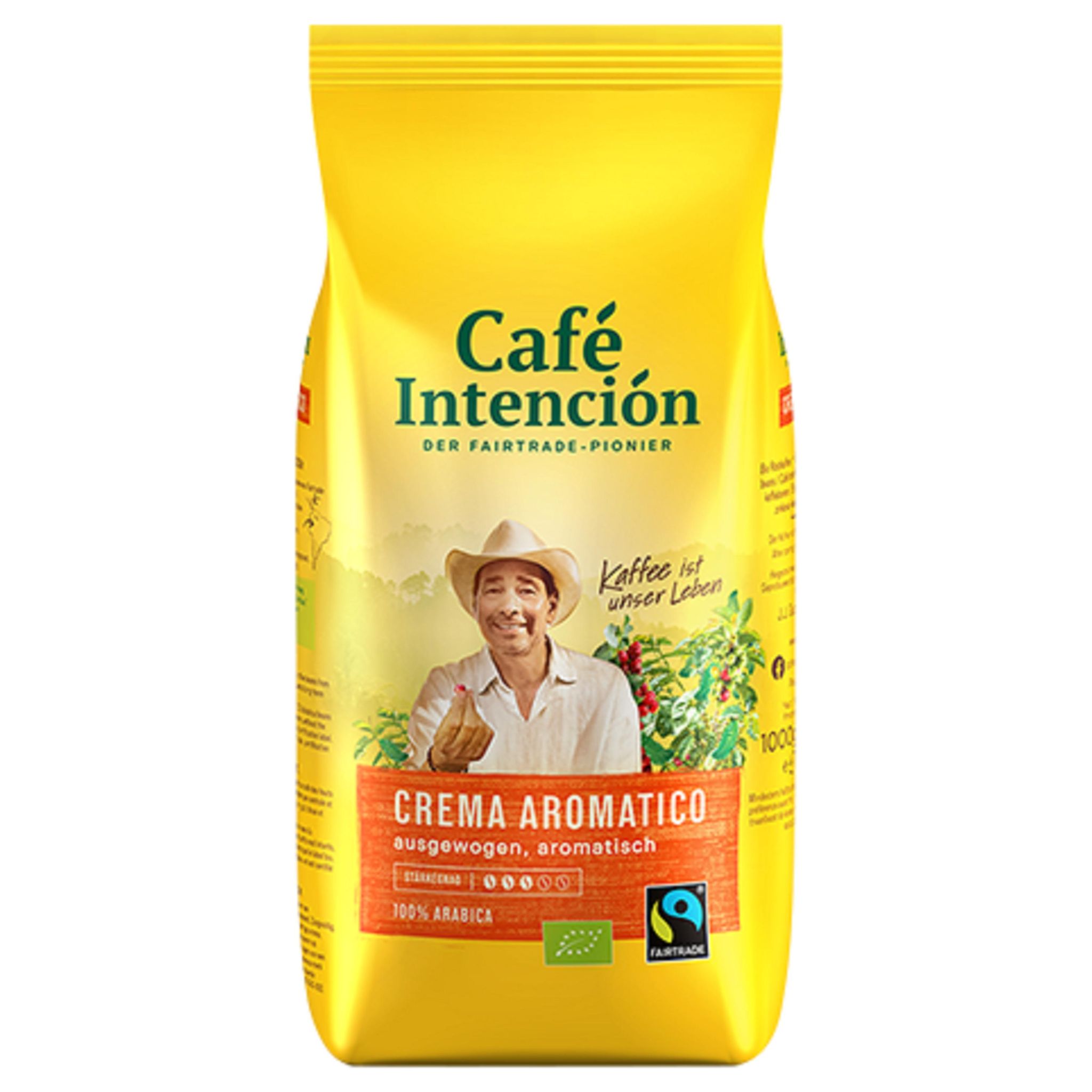 INTENCION Café crema aromatico en grains bio fairtrade 1kg