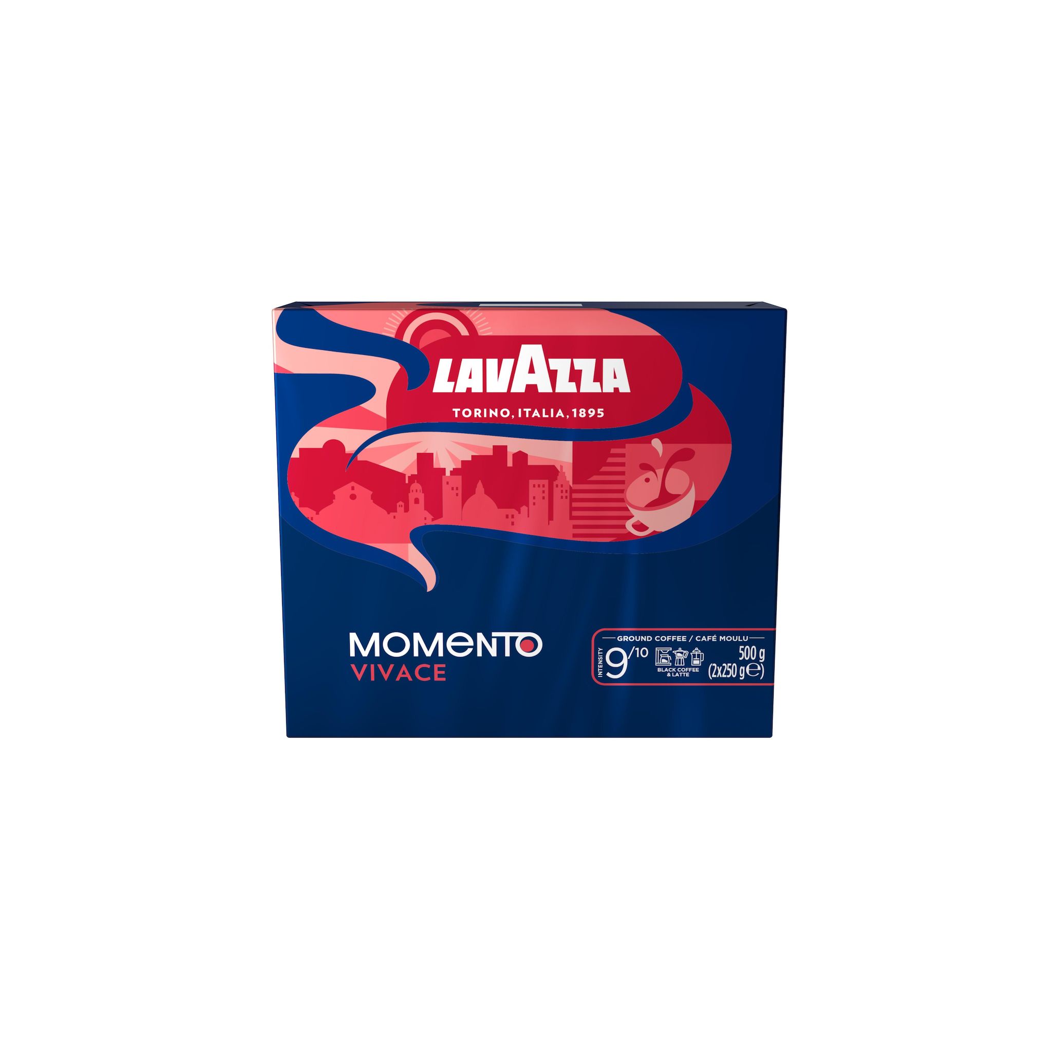LAVAZZA Café moulu Momento Vivace Intensité 9 2x250g