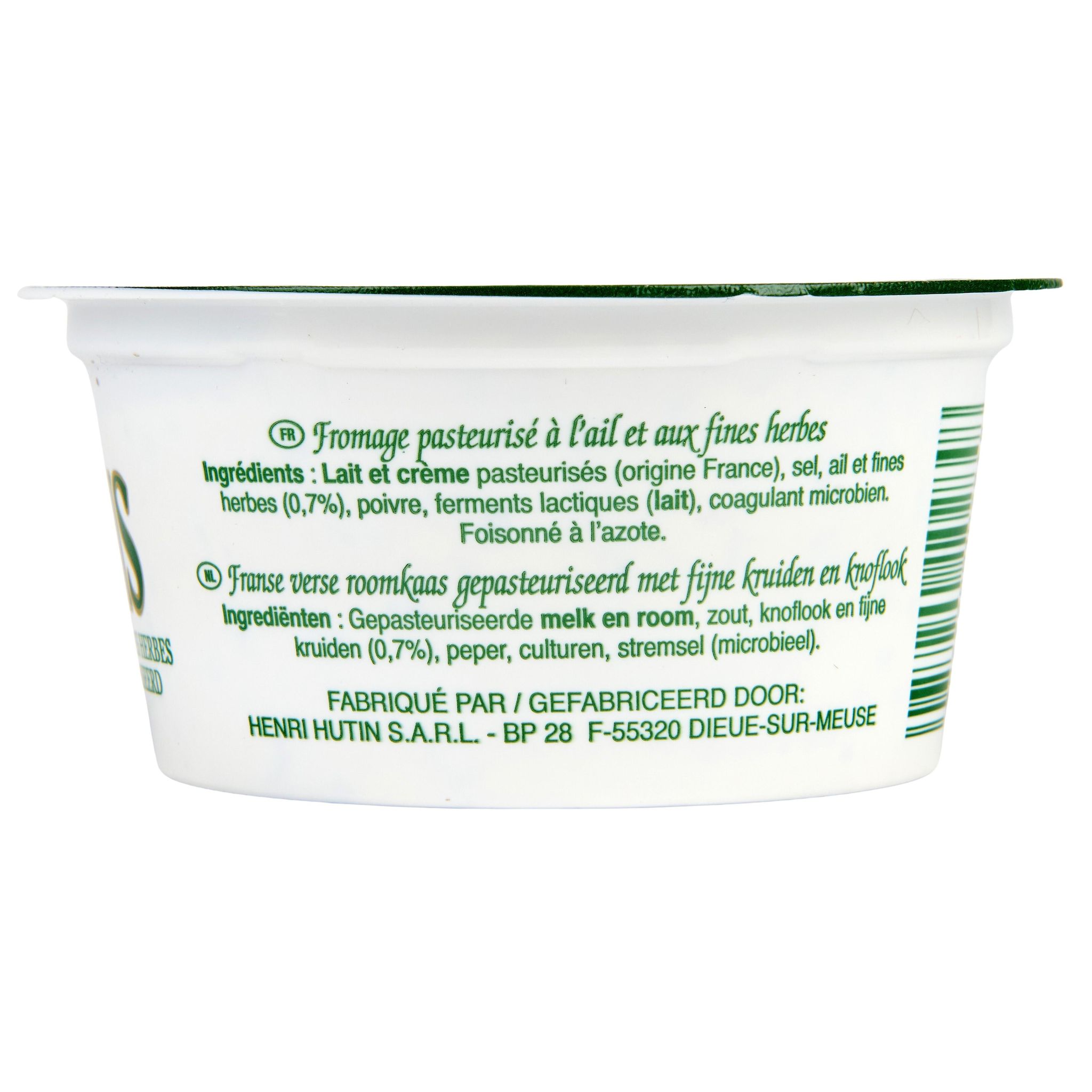 Voir la diapositive 3 : Fromage à tartiner ail et fines herbes 150g