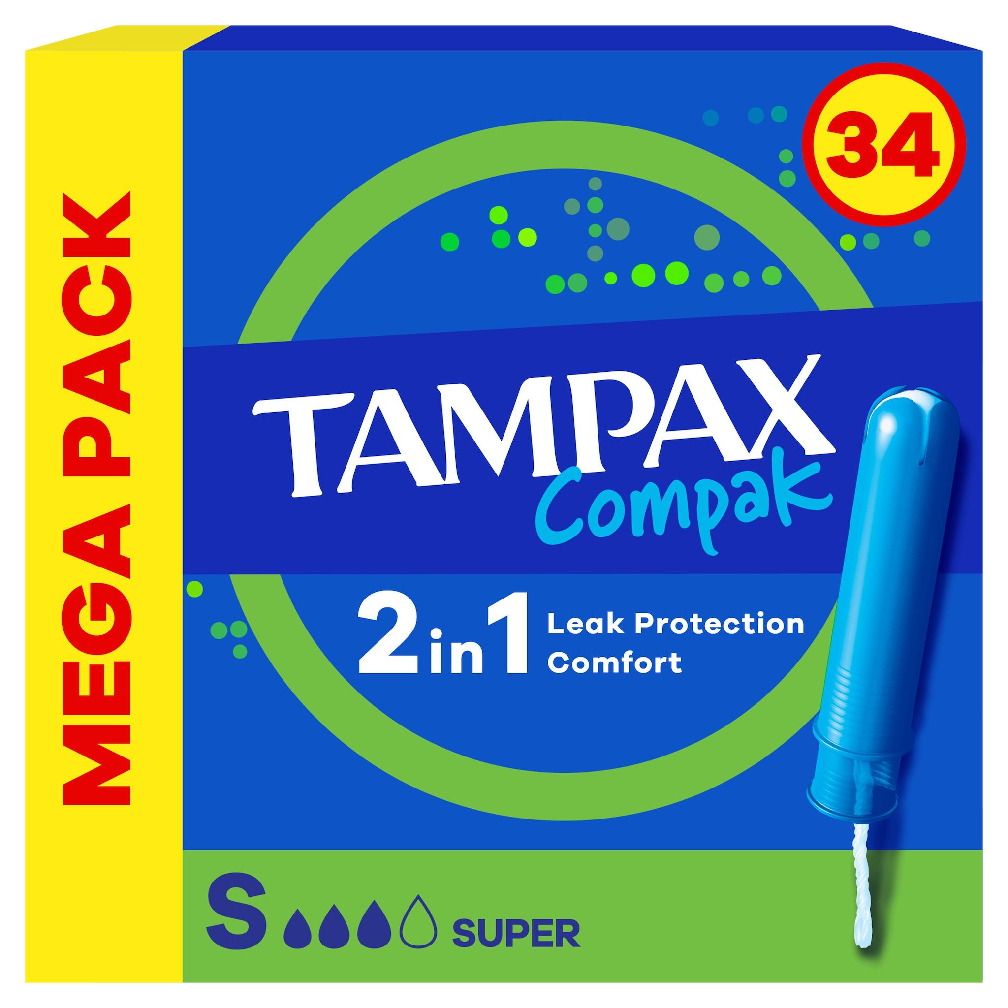 TAMPAX Tampons avec applicateur taille S 34 tampons