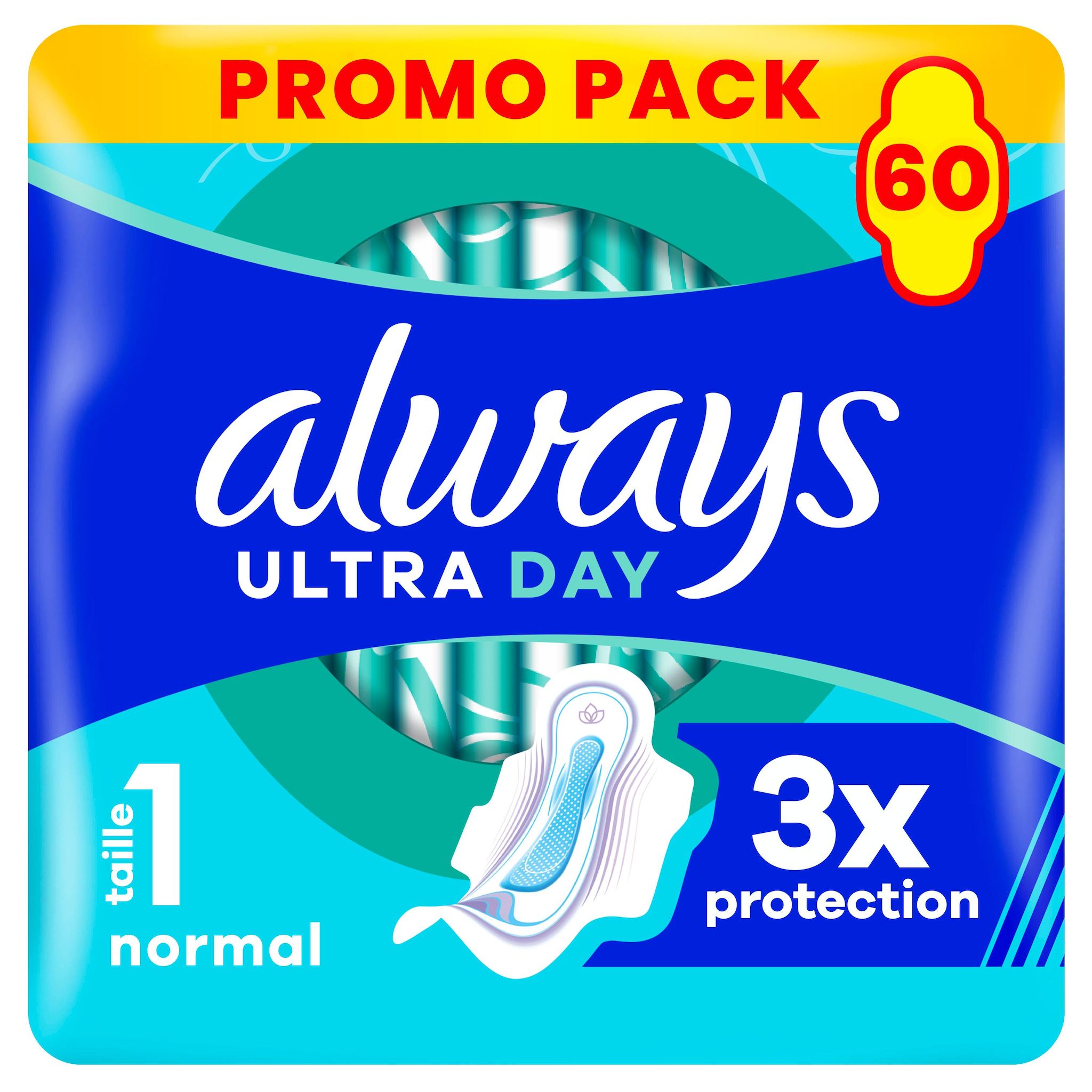 ALWAYS Ultra day Serviettes hygiéniques normal taille 1 60 serviettes