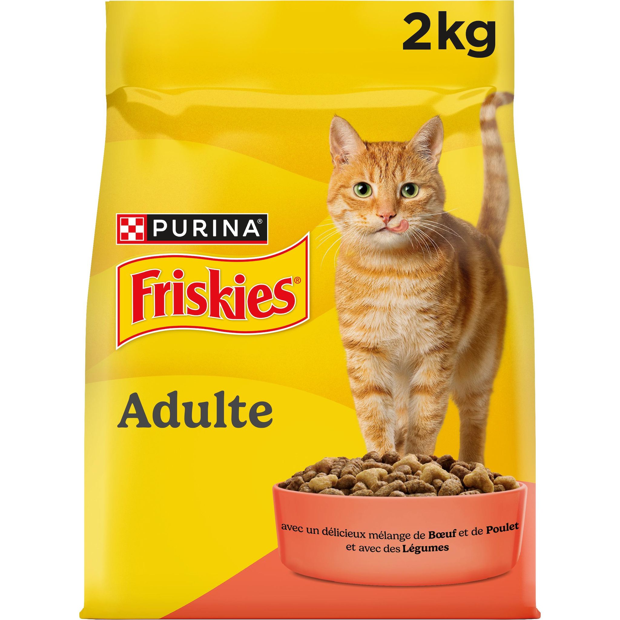 FRISKIES Croquettes au boeuf et au poulet avec légumes pour chat adulte 2kg