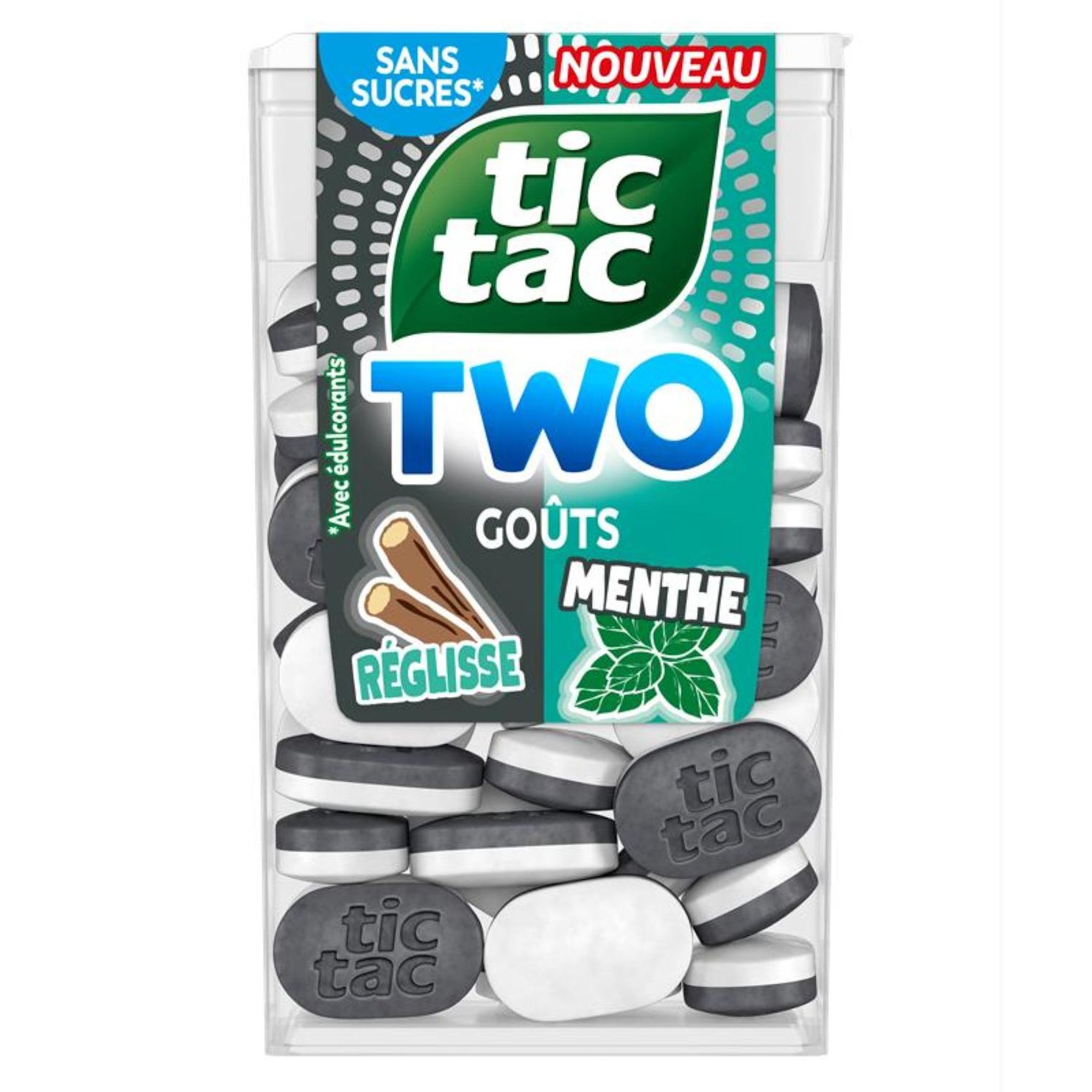 TIC TAC Pastilles goût réglisse et menthe sans sucres 38.5g