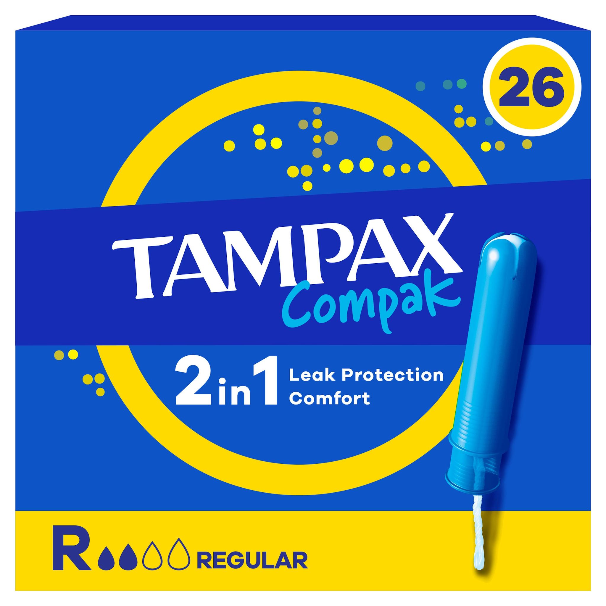 TAMPAX Compak tampons avec applicateur regular 26 tampons