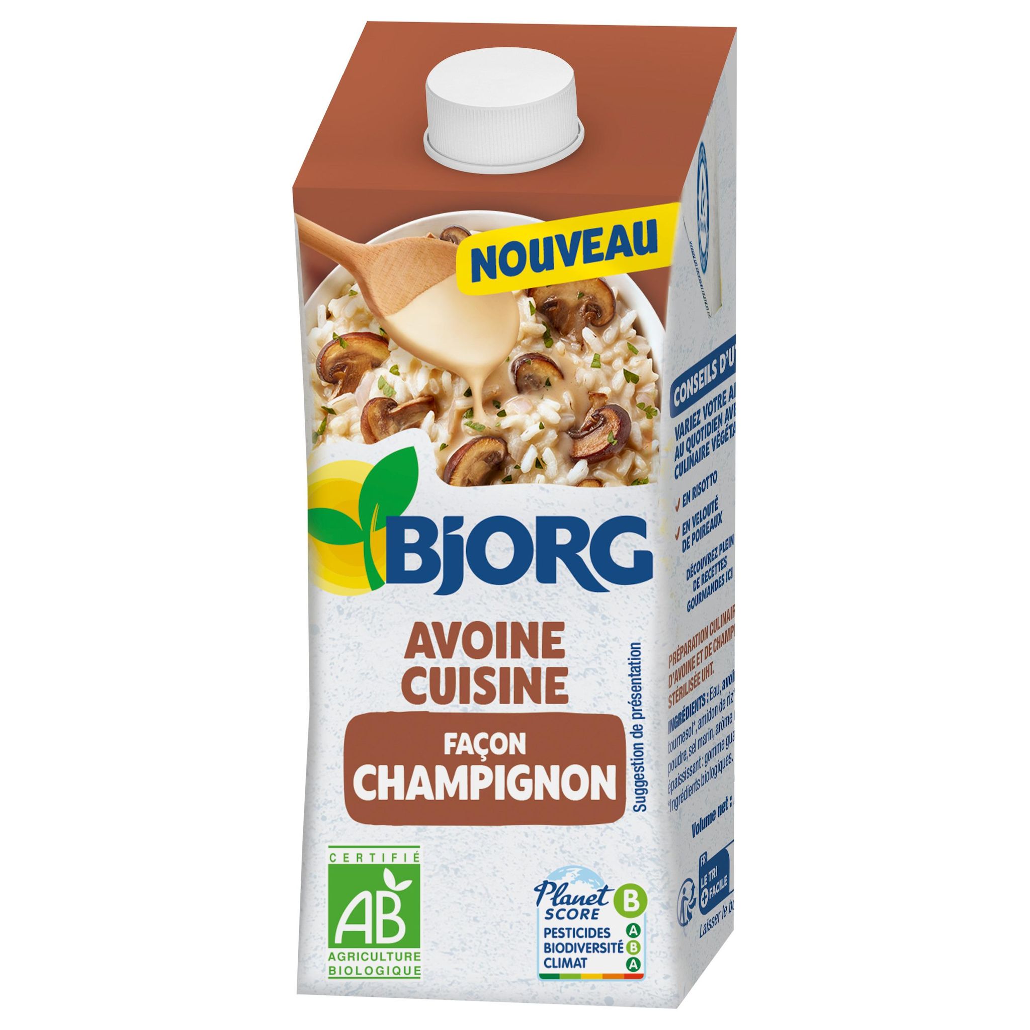 BJORG Aides culinaires végétales à base d'avoine et de champignons 200ml