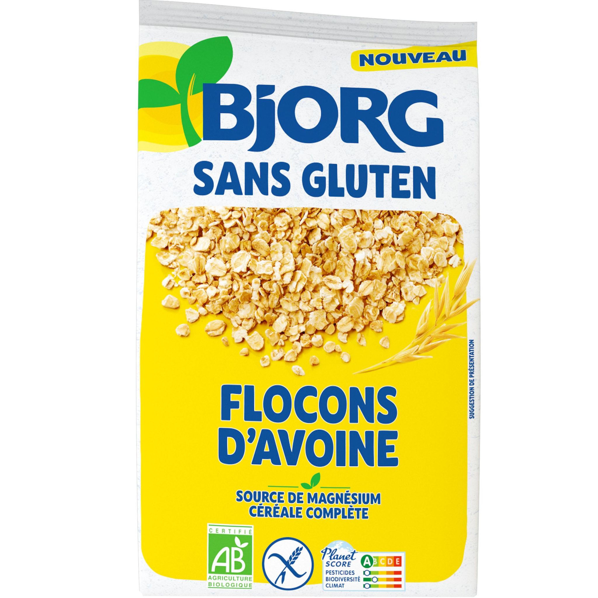 BJORG Flocons d'avoine bio sans gluten 500g