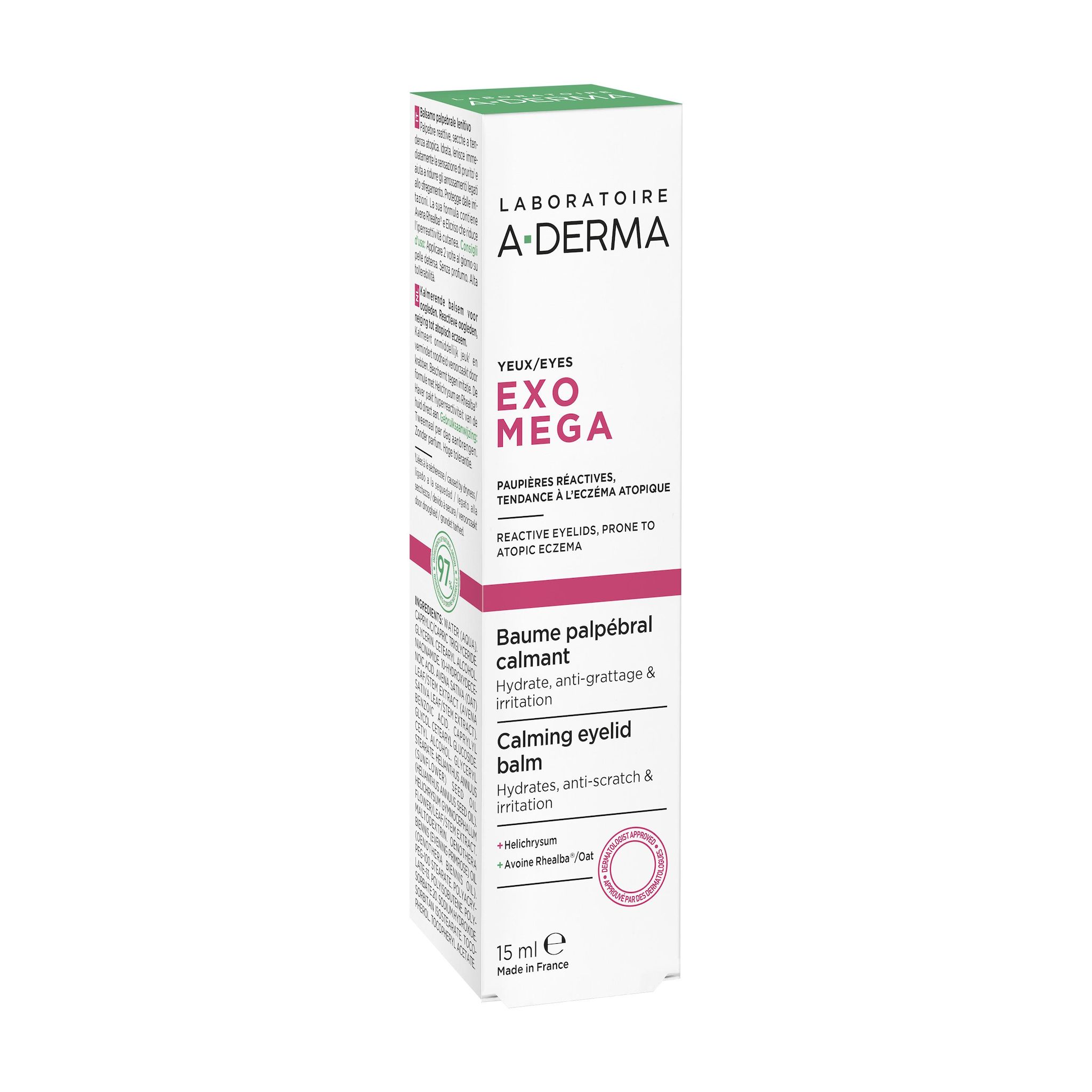 A-DERMA Exomega Baume palpébral calmant 15ml