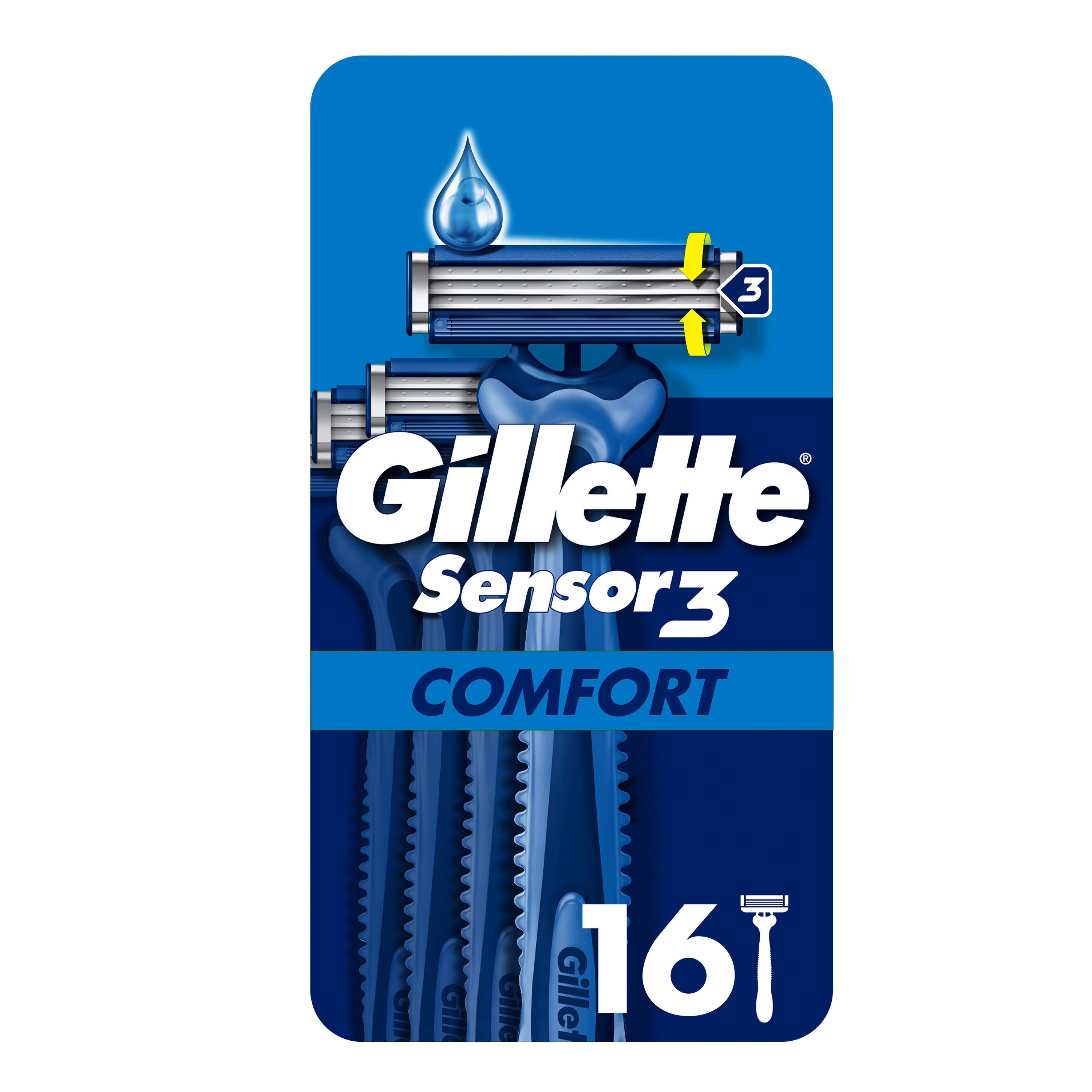 GILLETTE Rasoir jetable Sensor3 comfort 4x4 rasoirs
