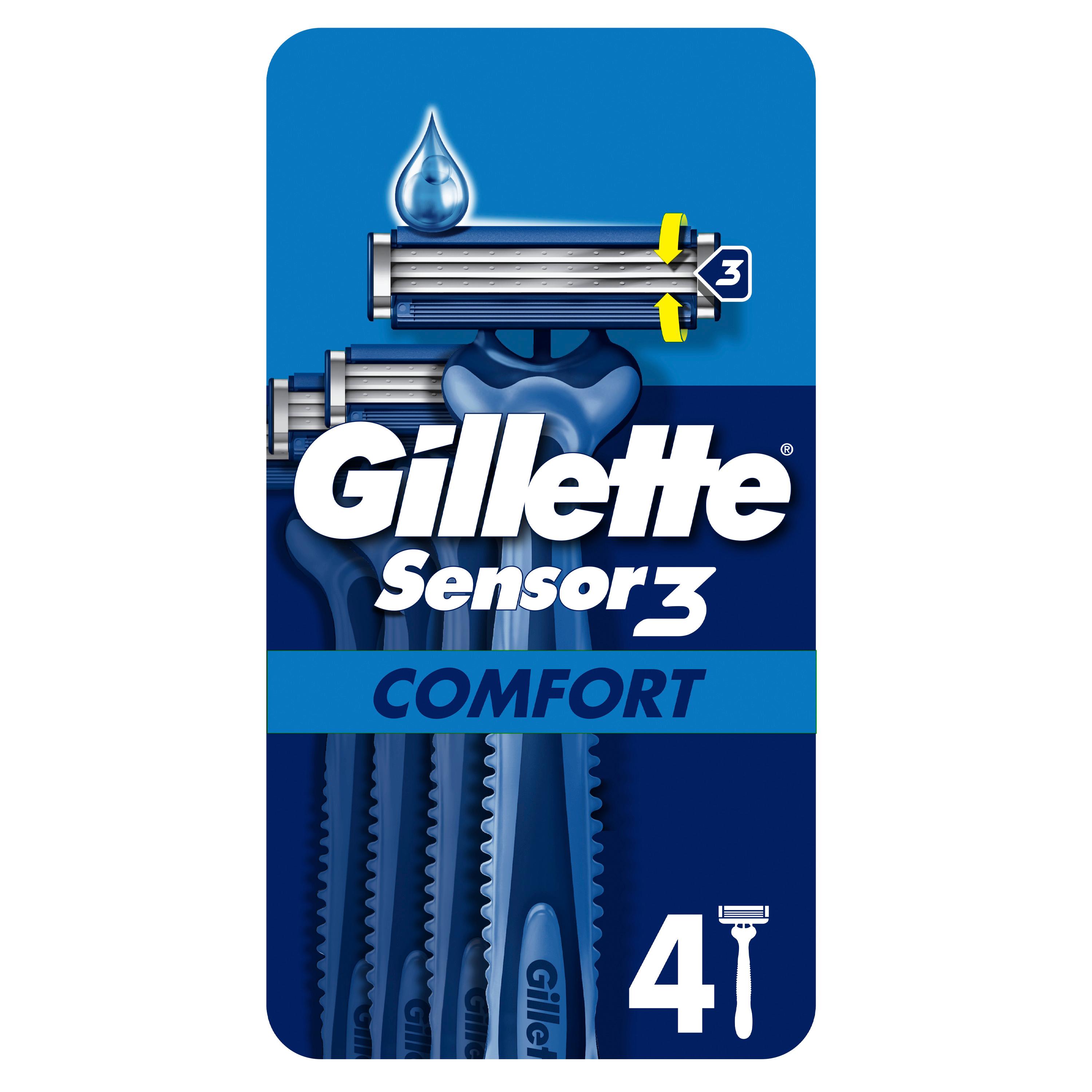 GILLETTE Rasoirs jetables sensor3 comfort 4 rasoirs