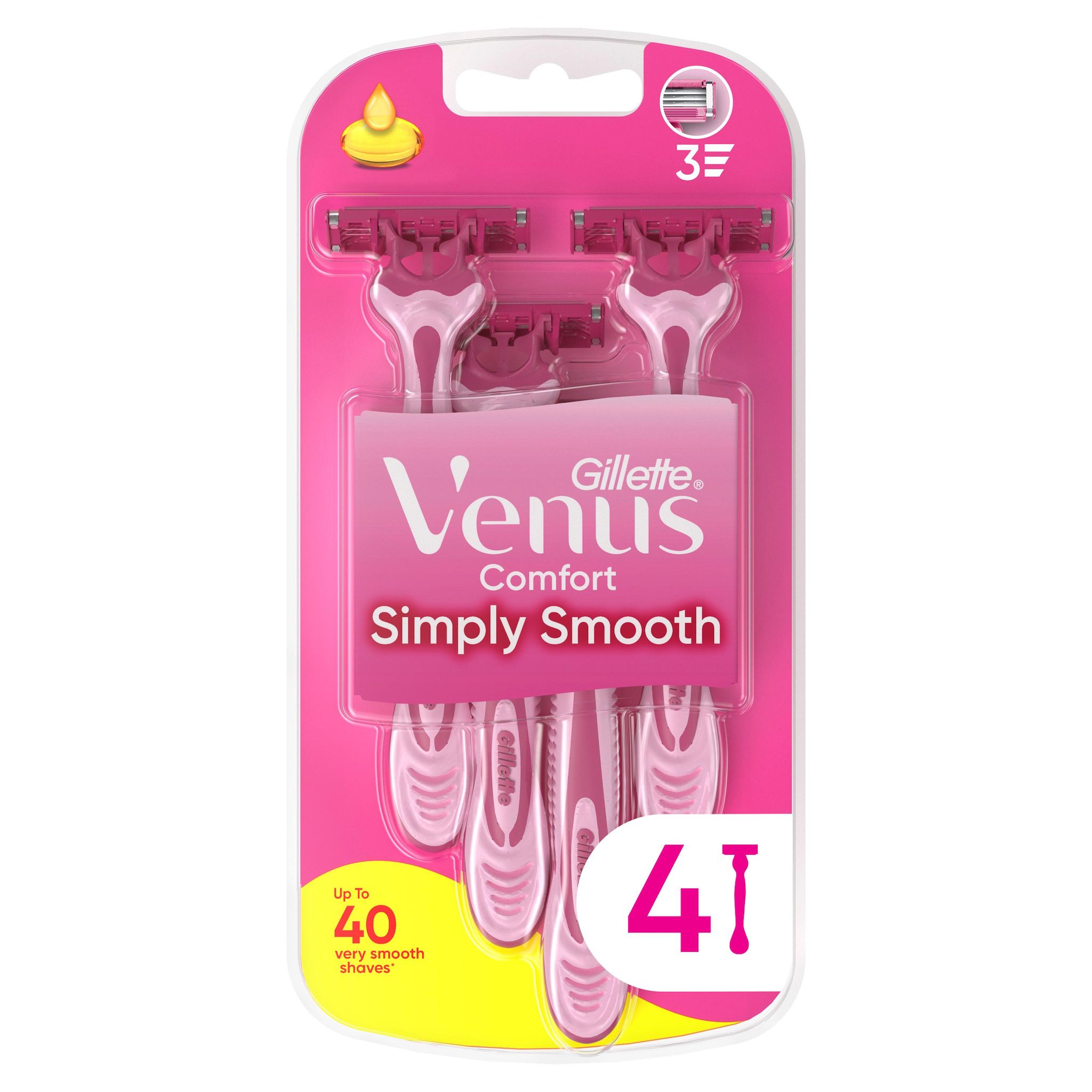 VENUS Comfort Rasoirs jetables 4 rasoirs