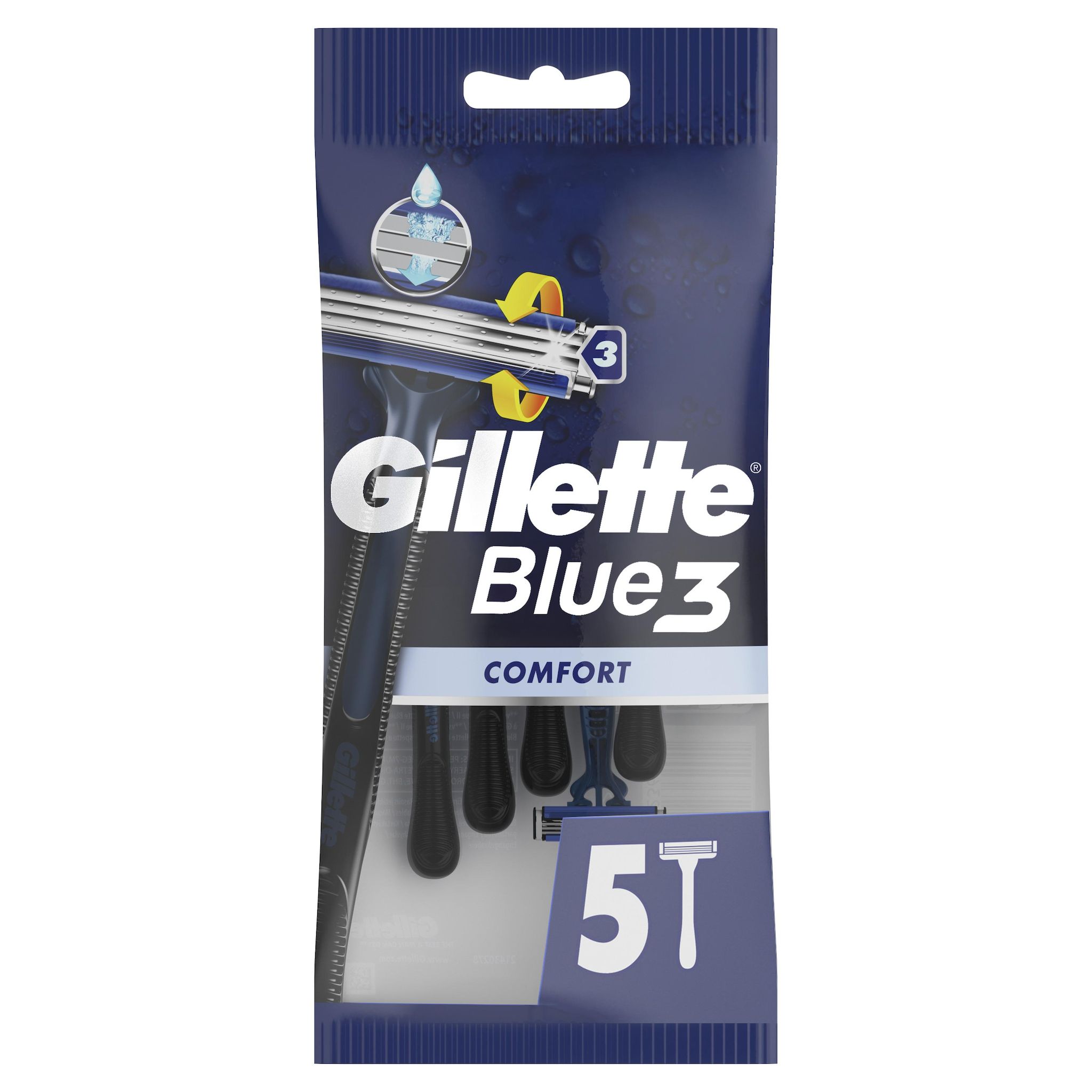 GILLETTE Blue 3 Rasoirs jetables 5 rasoirs