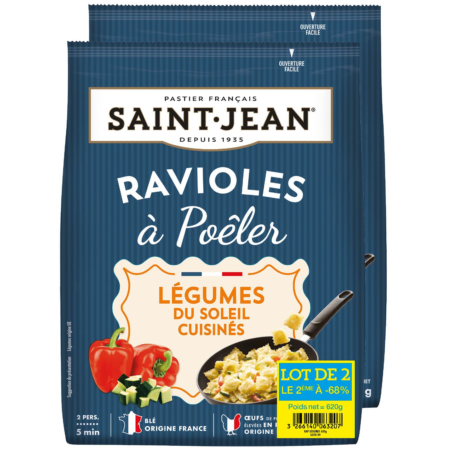 SAINT JEAN Ravioles à poêler aux légumes du soleil 2x310g