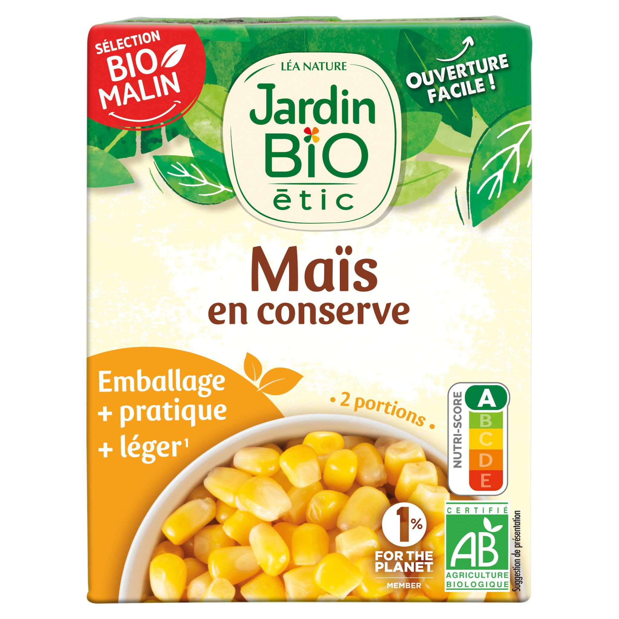JARDIN BIO Maïs en conserve 230g