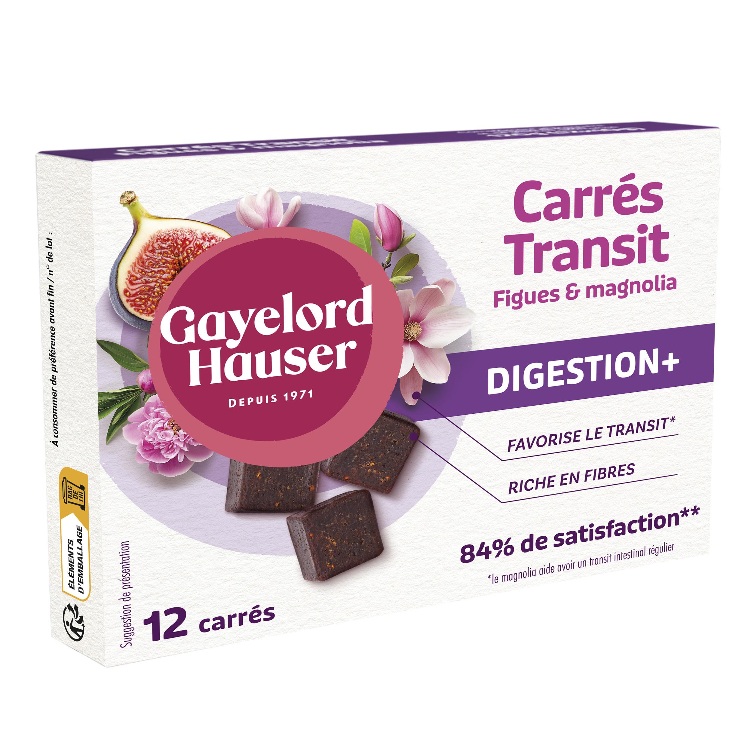 GAYELORD HAUSER Carrés transit digestion+ aux figues et magnolia 12 carrés 120g