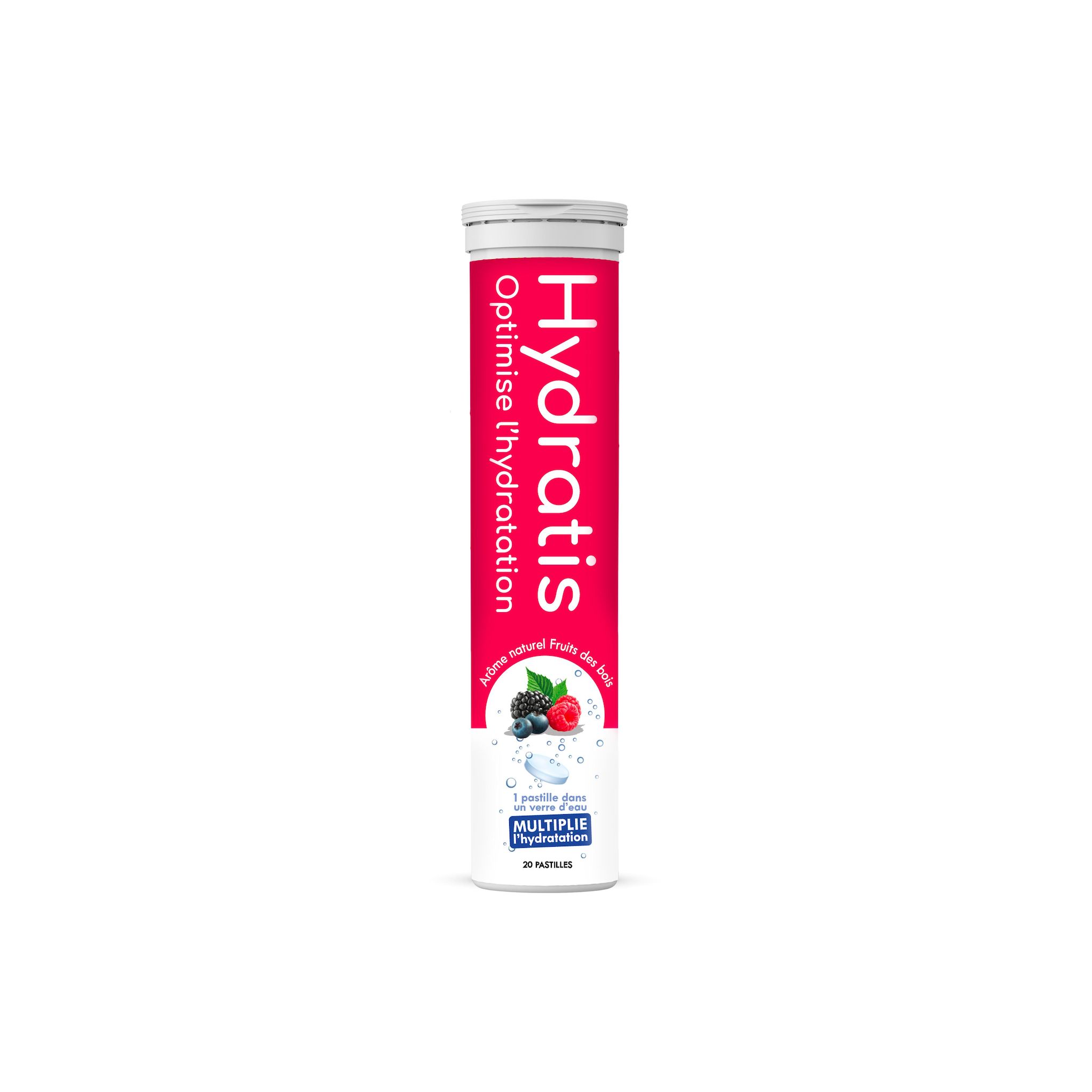 HYDRATIS Pastilles effervescentes hydratation arôme fruits des bois 20 pastilles