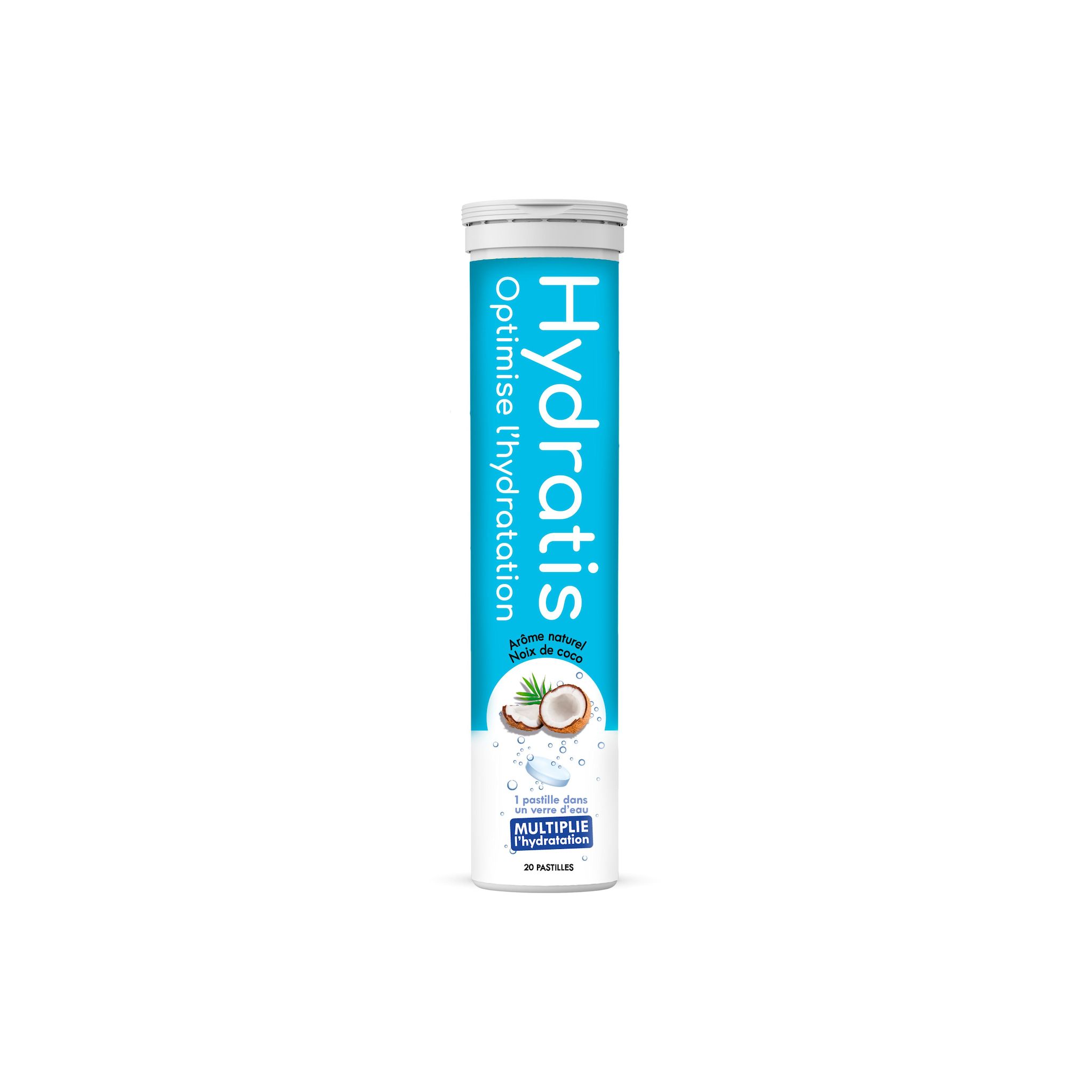 HYDRATIS Pastilles effervescentes hydratation arôme noix de coco 20 pastilles