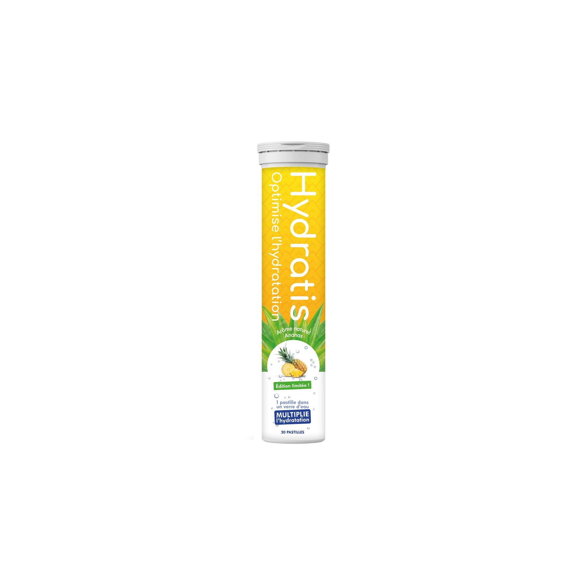 HYDRATIS Pastilles effervescentes hydratation arôme ananas 20 pastilles