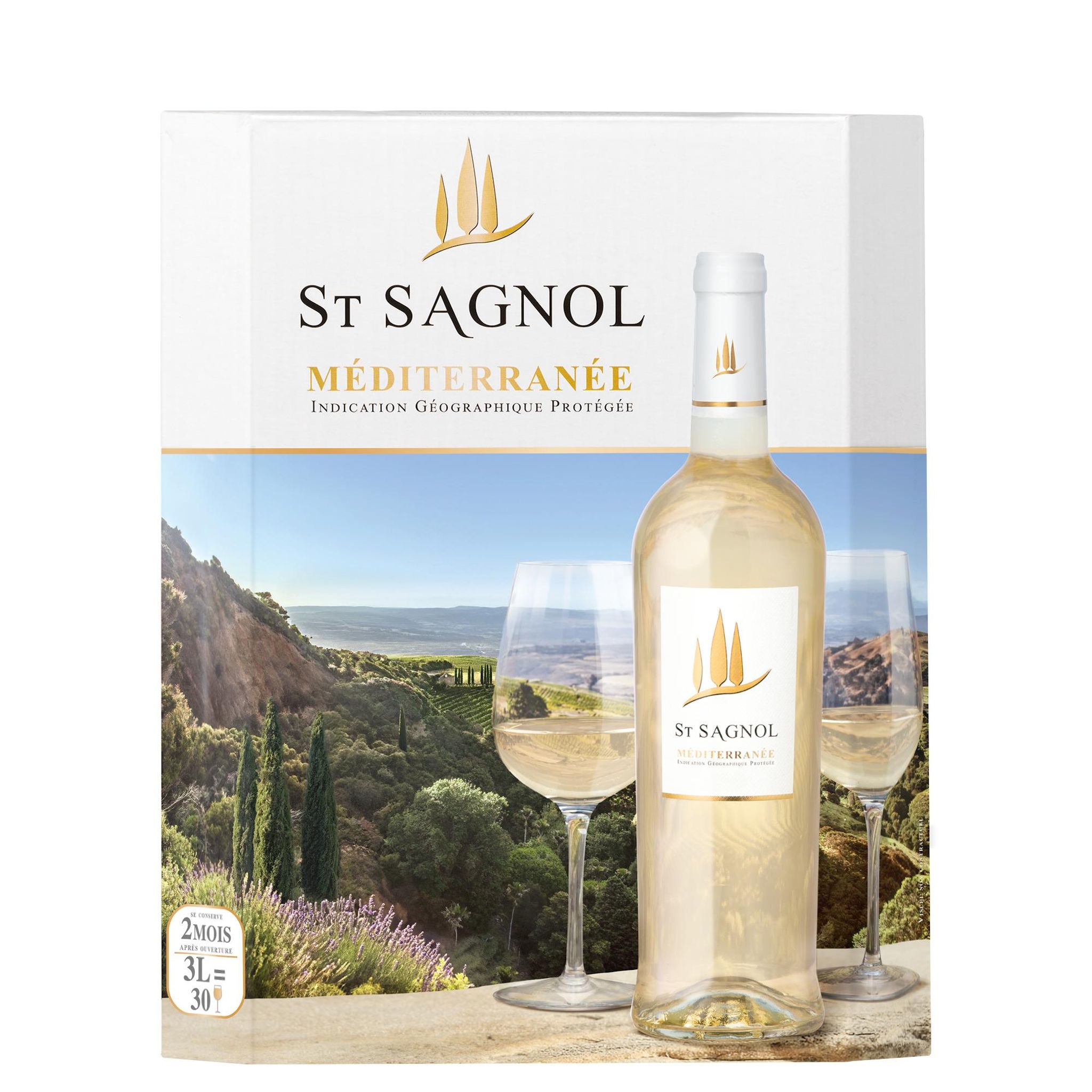IGP Méditerranée St Sagnol blanc BIB/CUBI 3l
