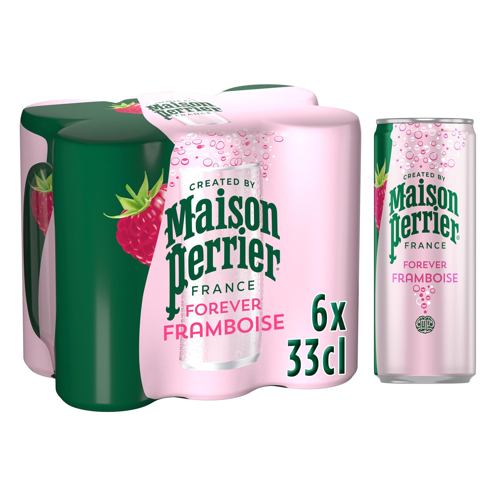 MAISON PERRIER Boisson gazeuse aromatisée framboise 6x33cl