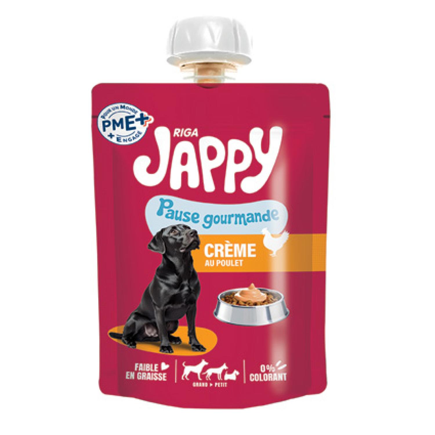 RIGA Jappy Friandises crème au poulet pour chien 90g