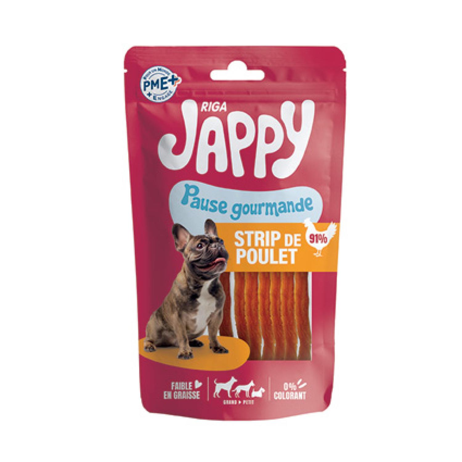 RIGA Jappy Friandises strip de poulet pour chien 80g