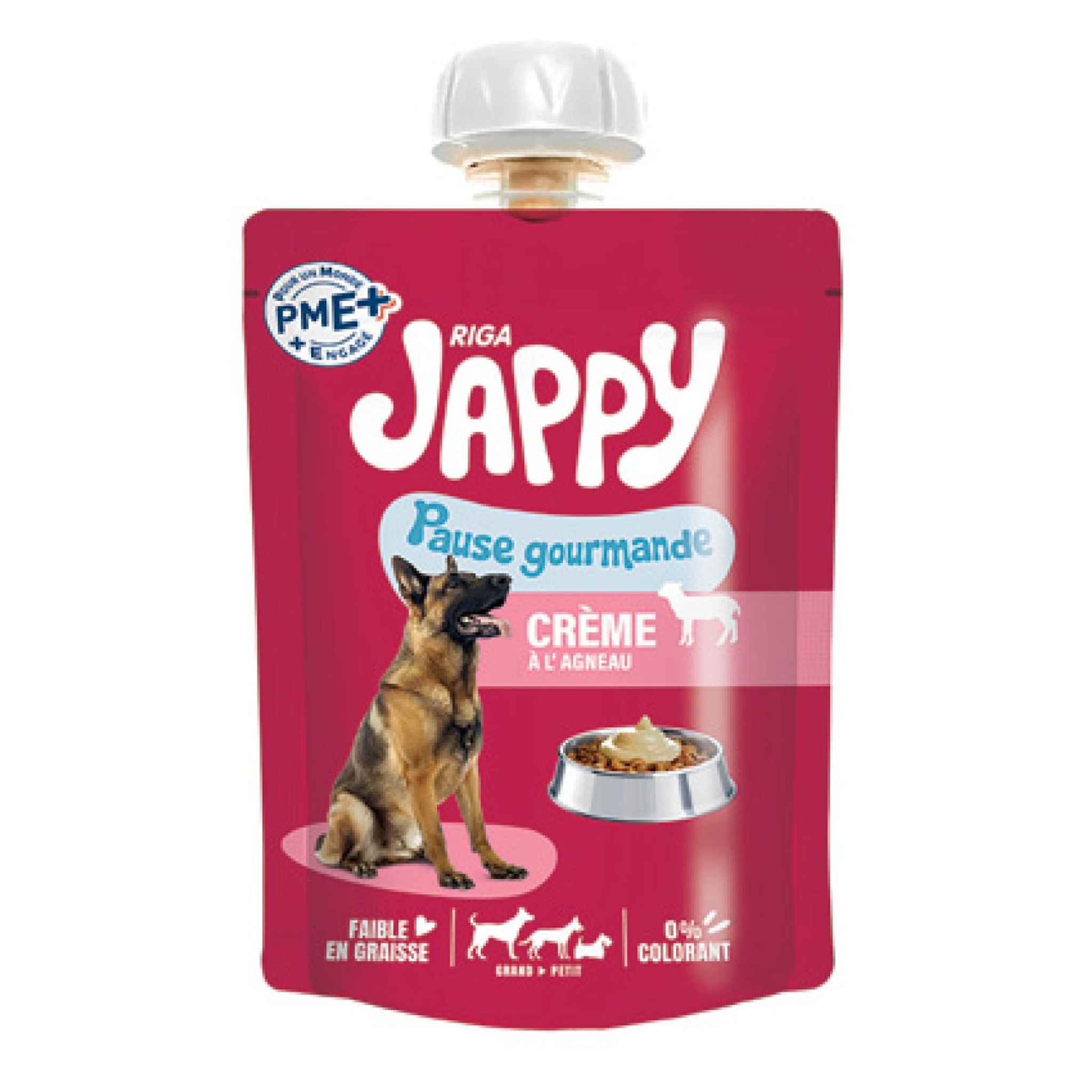 RIGA Jappy Friandise crème à l'agneau pour chien 90g