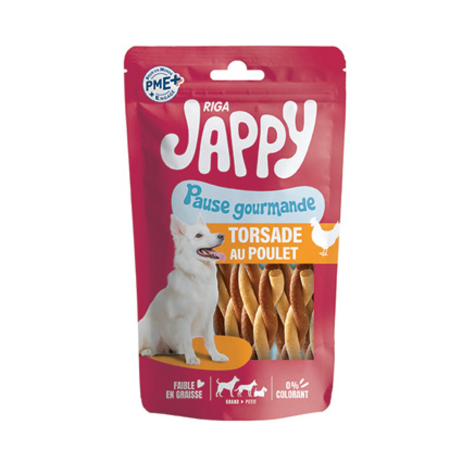RIGA Jappy Friandises torsade au poulet pour chien 100g
