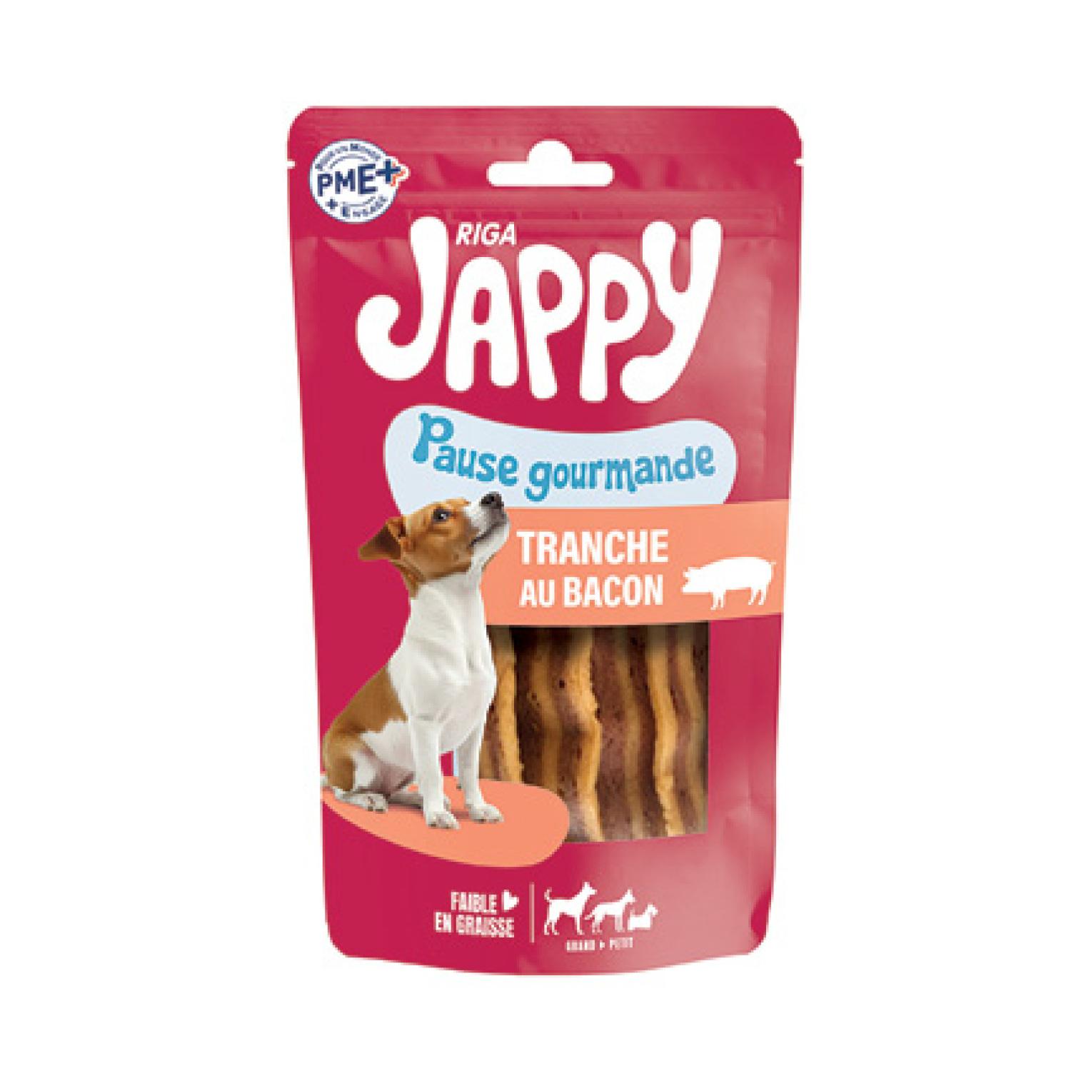 RIGA Jappy Friandises tranche au bacon pour chien 80g