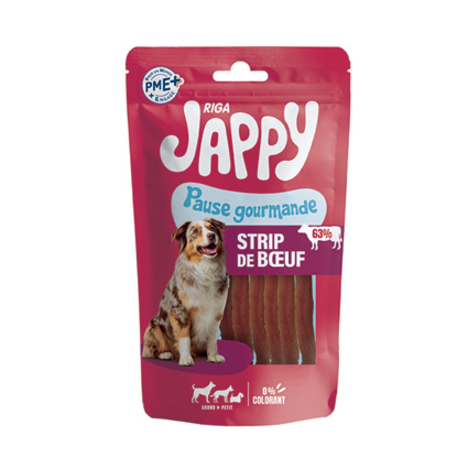 RIGA Jappy Friandises strip de boeuf pour chien 80g