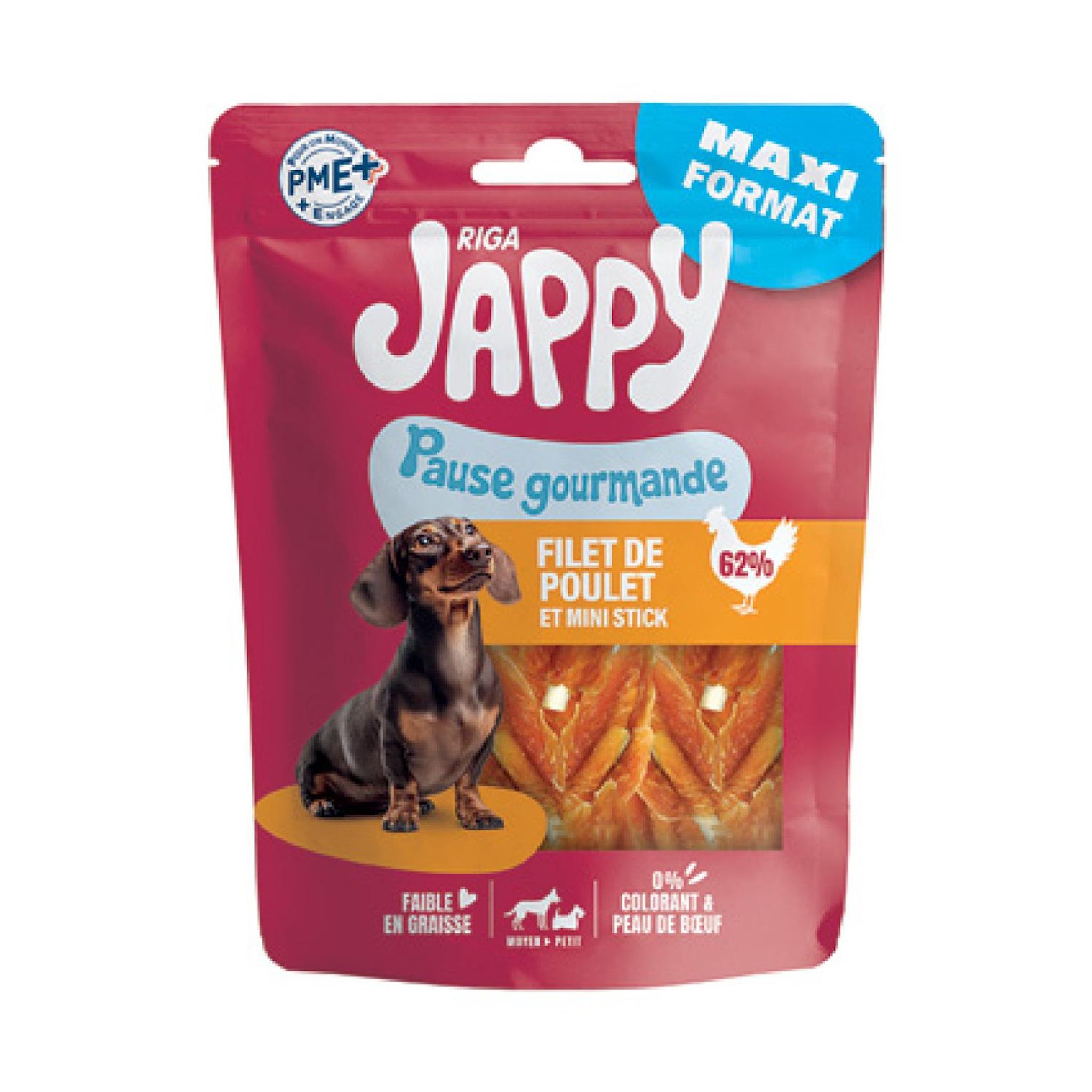 RIGA Jappy Friandises filet de poulet pour moyen chien 300g