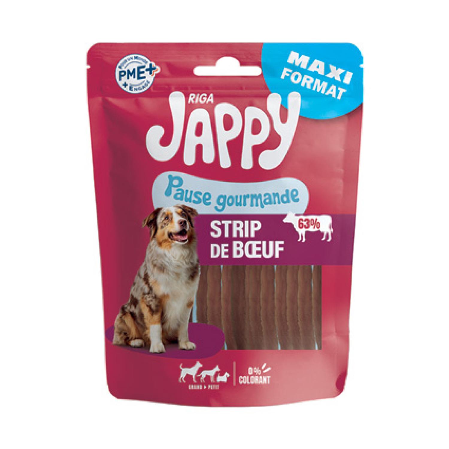 RIGA Jappy Friandises strip de boeuf pour chien 300g